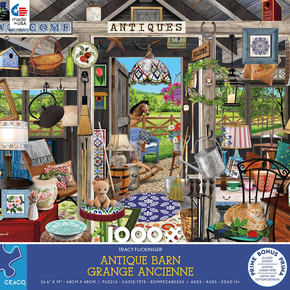 Foto 2 | Rompecabezas Ceaco Tracy Flickinger Antique Barn 1000 Piezas - Venta Internacional.