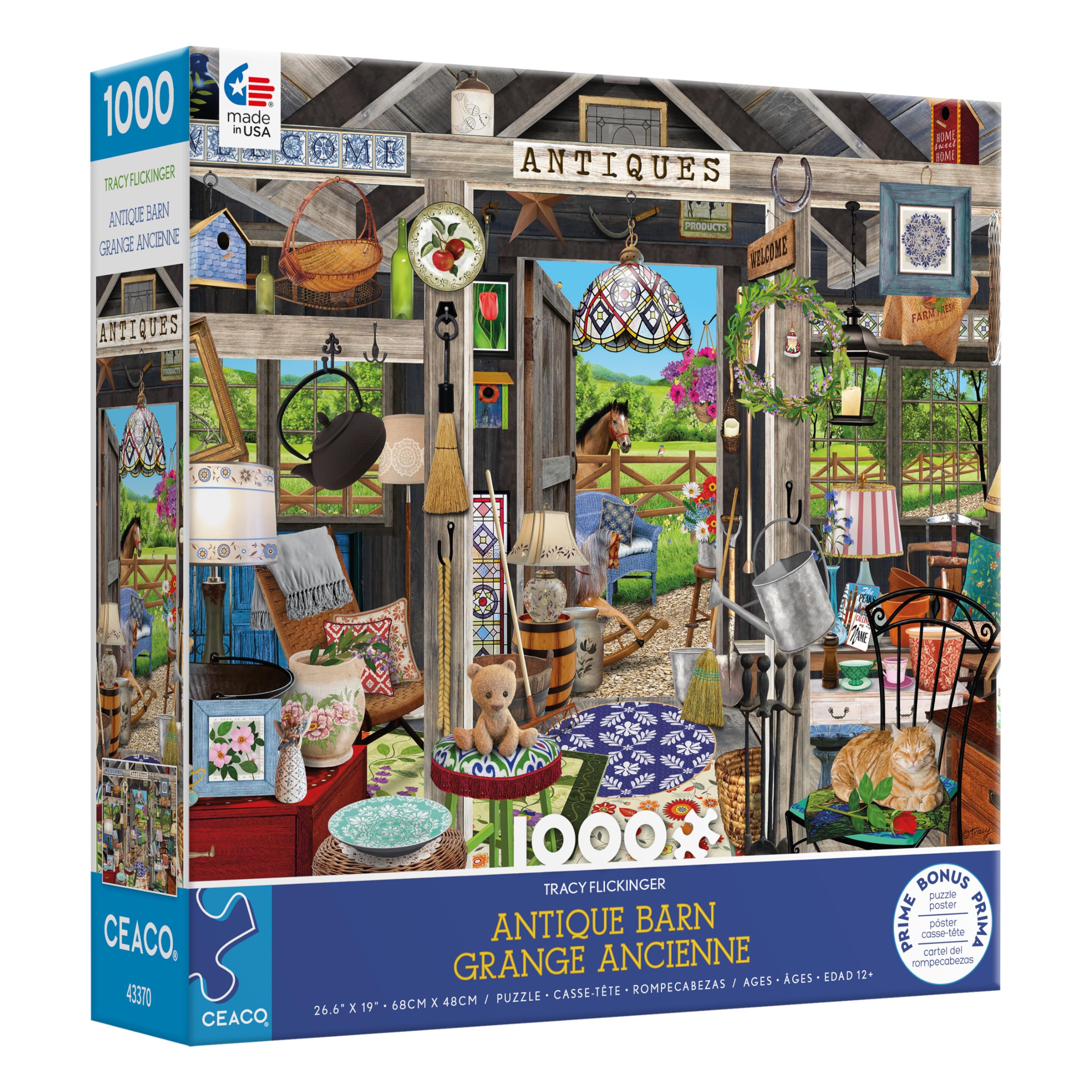 Foto 3 | Rompecabezas Ceaco Tracy Flickinger Antique Barn 1000 Piezas - Venta Internacional.