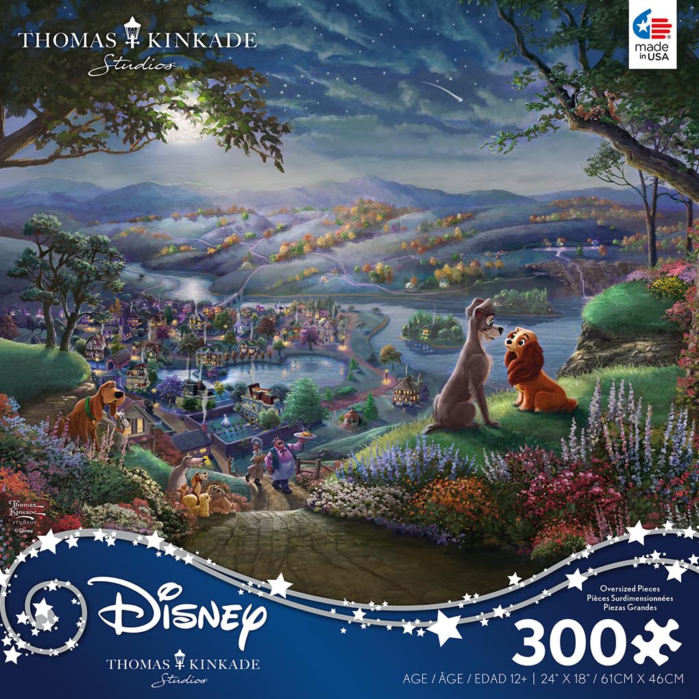 Foto 2 | Rompecabezas Ceaco Disney Thomas Kinkade Lady Tramp 300 Piezas - Venta Internacional.