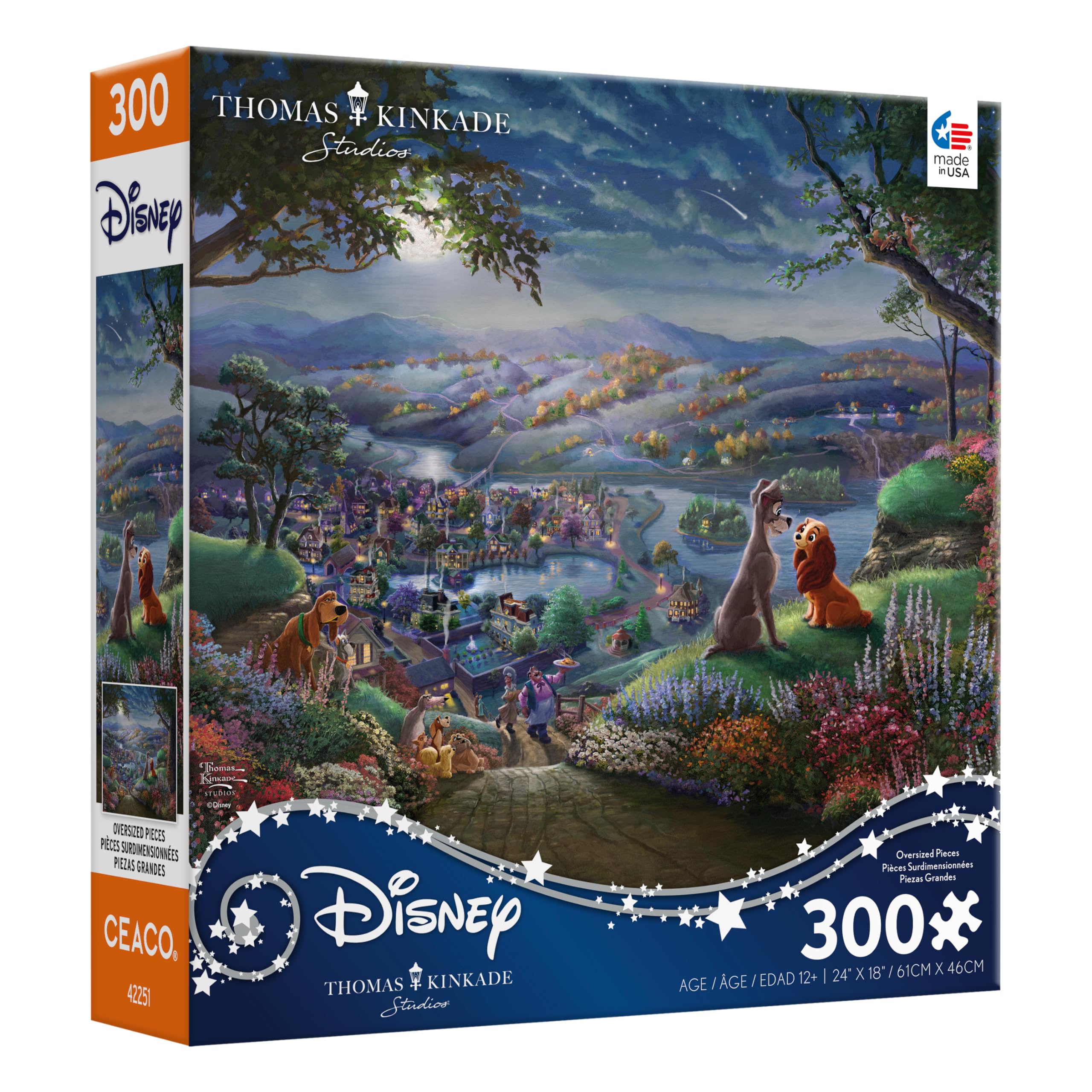 Foto 4 pulgar | Rompecabezas Ceaco Disney Thomas Kinkade Lady Tramp 300 Piezas - Venta Internacional.