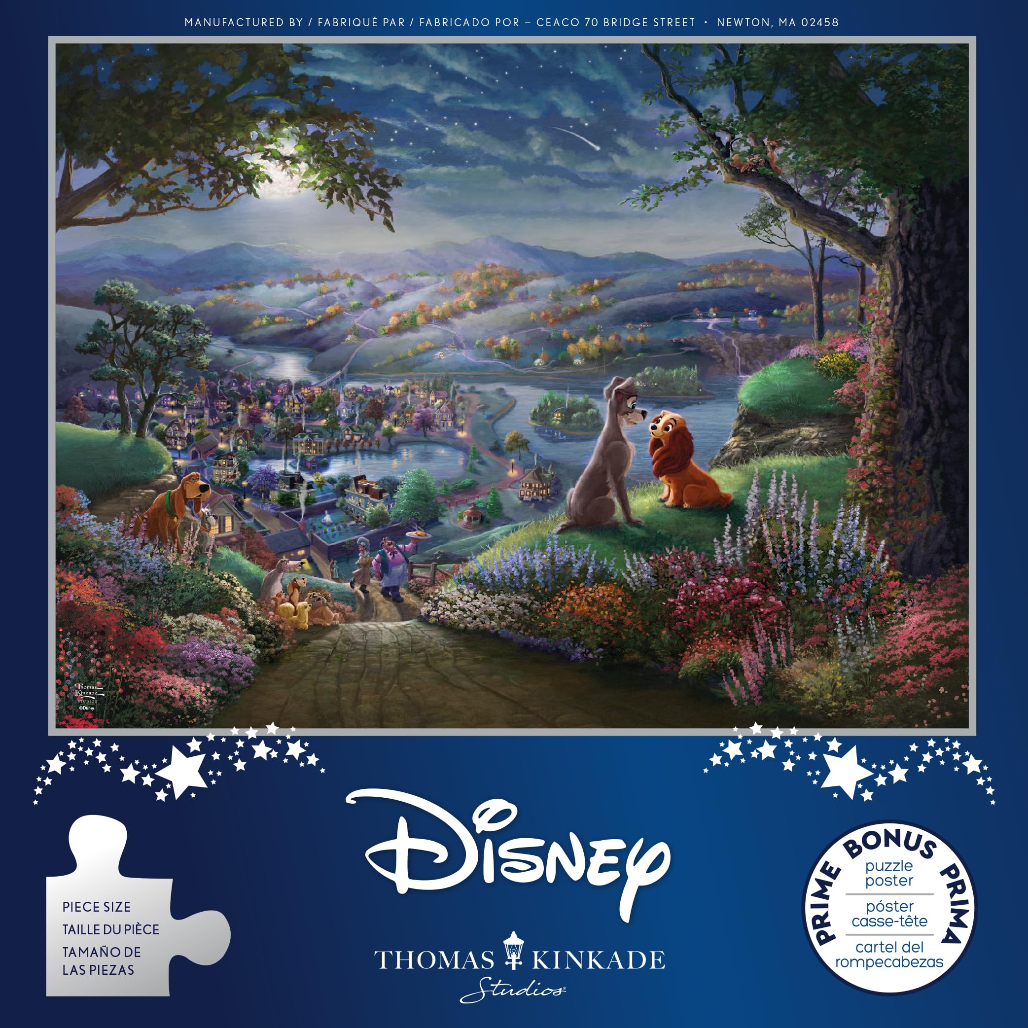 Foto 6 | Rompecabezas Ceaco Disney Thomas Kinkade Lady Tramp 300 Piezas - Venta Internacional.