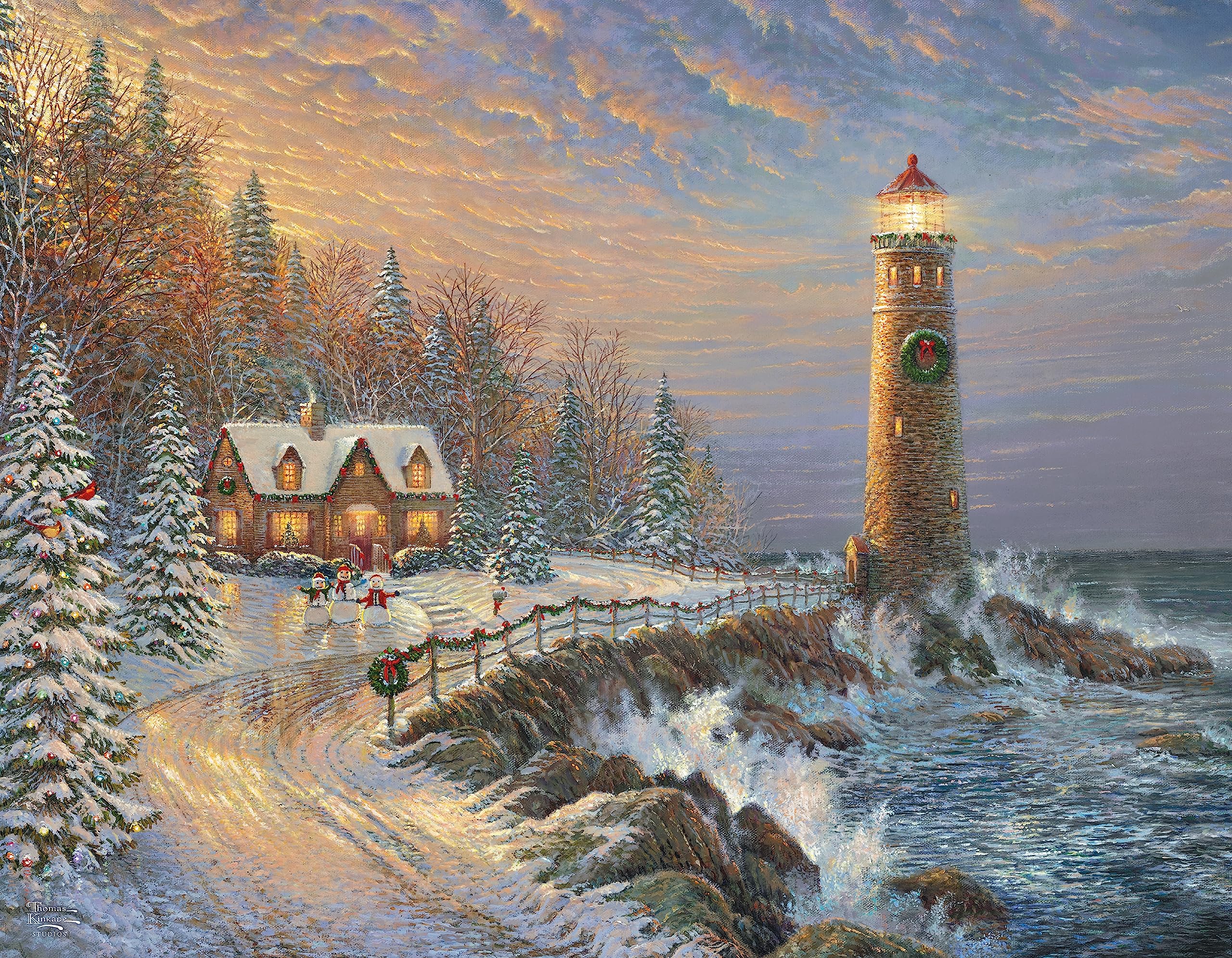 Foto 6 pulgar | Rompecabezas Ceaco Thomas Kinkade Holiday De 4 X 500 Piezas - Venta Internacional.