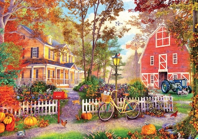 Foto 1 | Rompecabezas Buffalo Games Country Life Autumn Farmhouse, 500 Unidades - Venta Internacional.