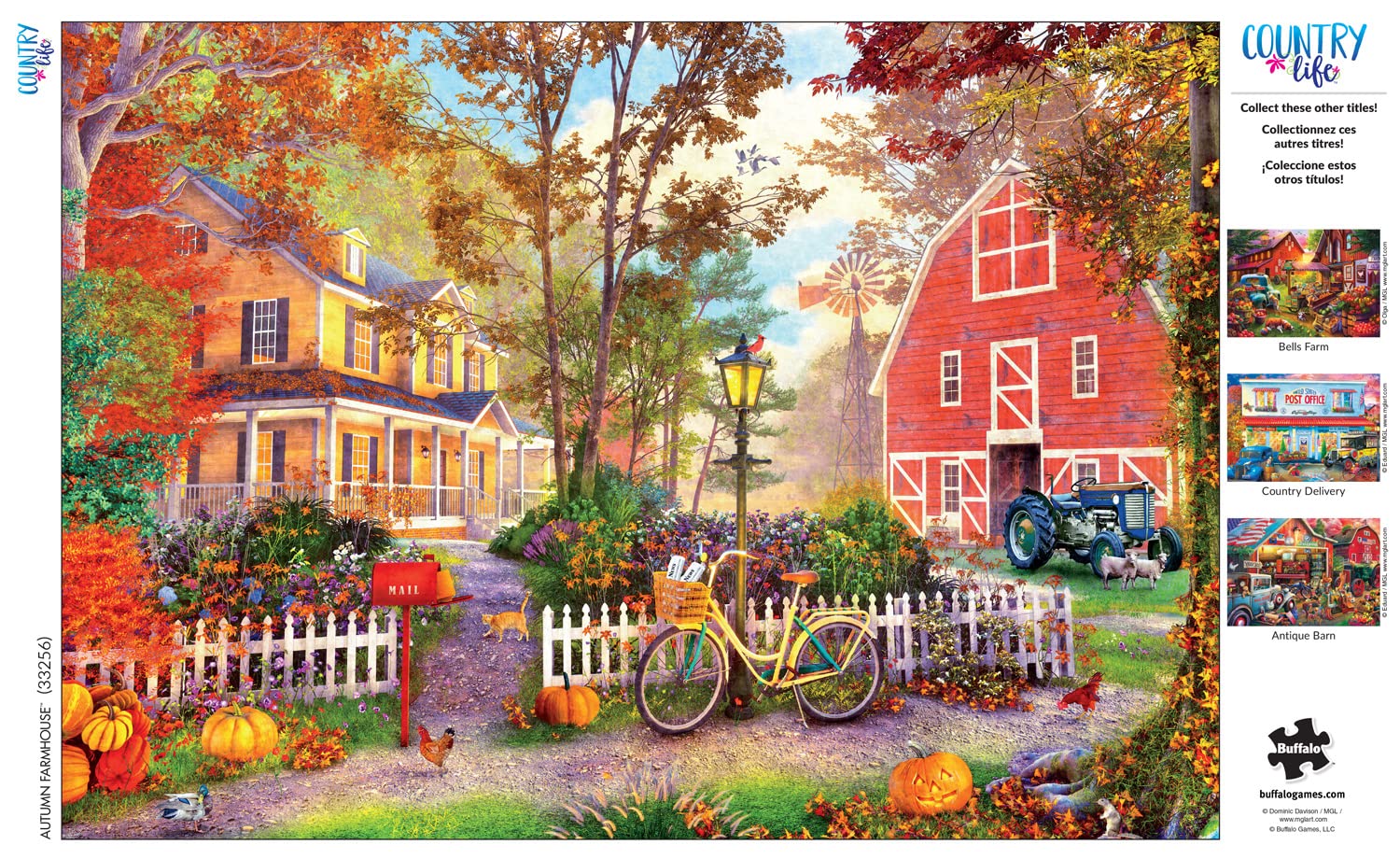 Foto 5 | Rompecabezas Buffalo Games Country Life Autumn Farmhouse, 500 Unidades - Venta Internacional.