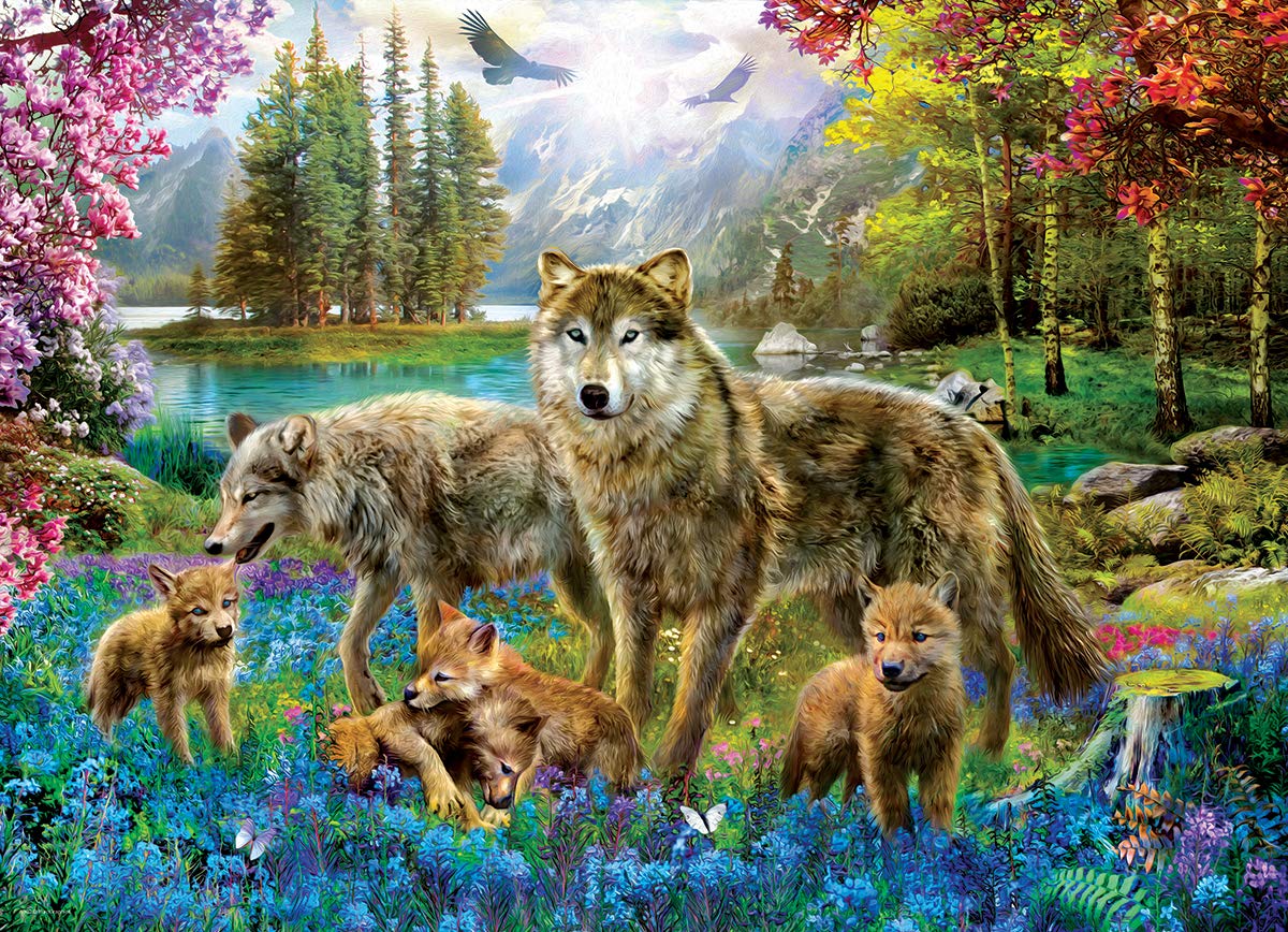 Foto 3 pulgar | Puzzle Eurographics Eurhr Wolf Lake Fantasy De 500 Piezas - Venta Internacional.