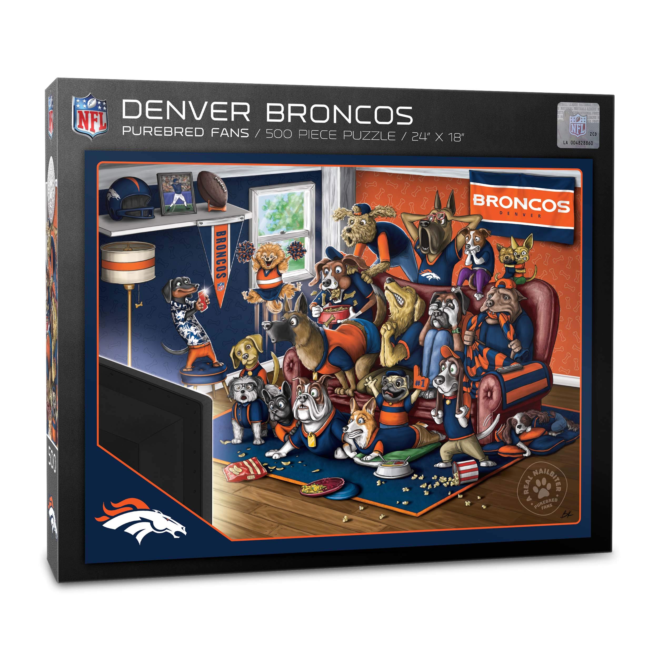 Foto 2 pulgar | Puzzle Youthefan Nfl Denver Broncos Purebred Fans, 500 Unidades - Venta Internacional.