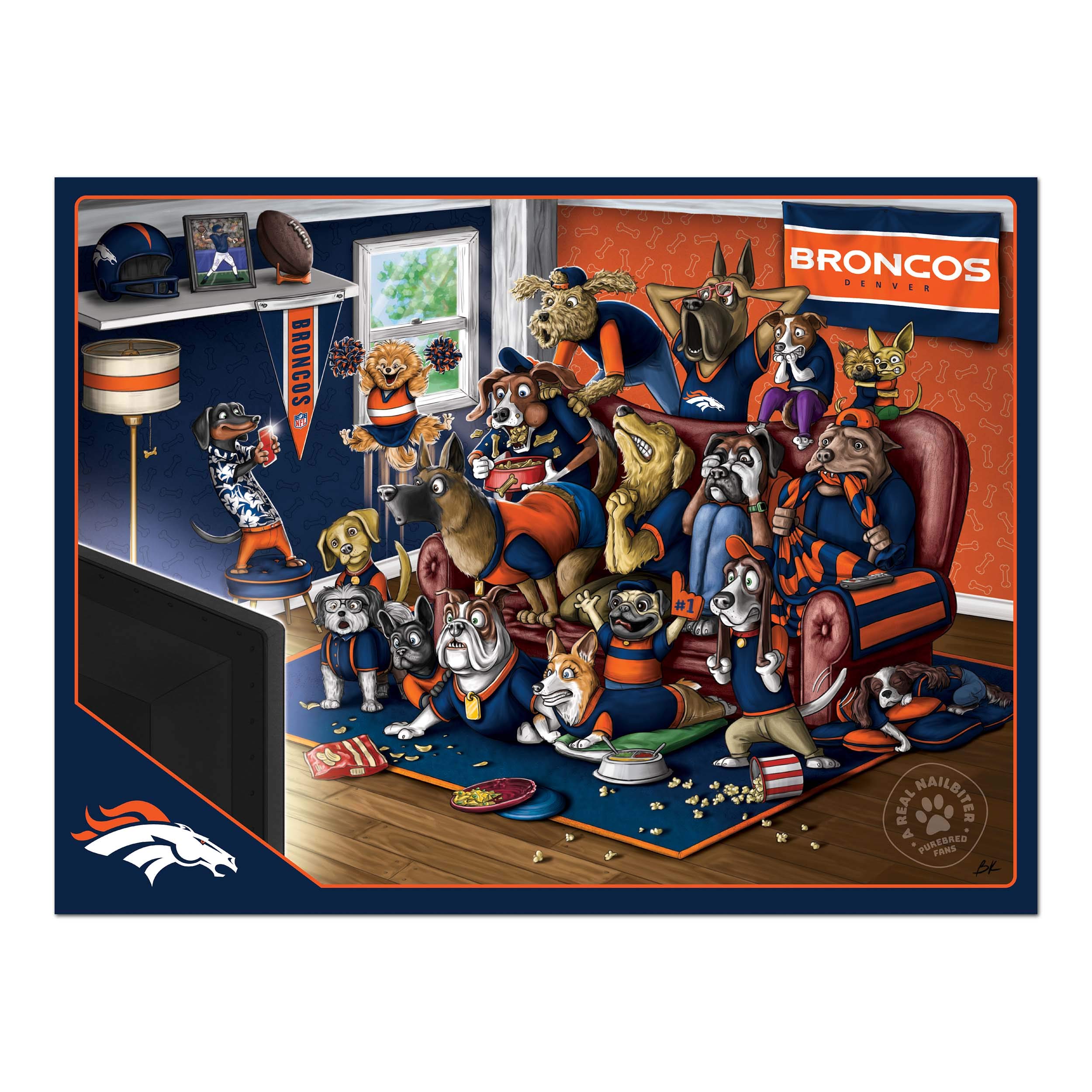 Foto 4 pulgar | Puzzle Youthefan Nfl Denver Broncos Purebred Fans, 500 Unidades - Venta Internacional.