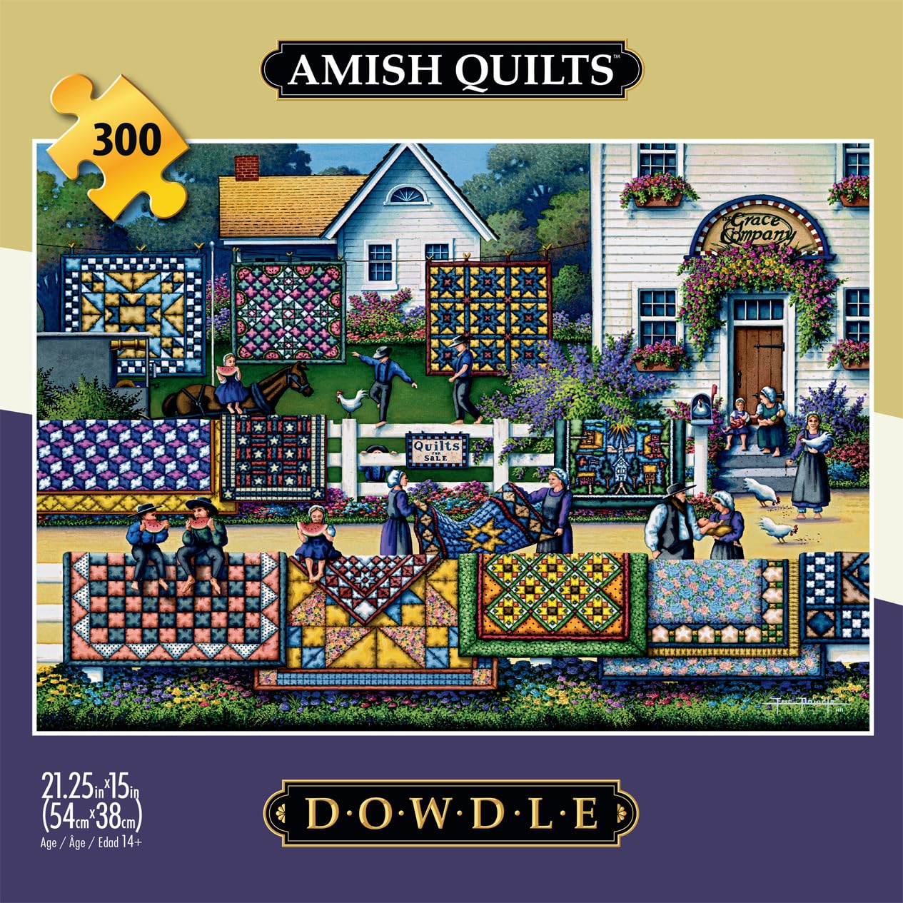 Foto 3 pulgar | Puzzle Buffalo Games Dowdle Amish Para Edredones De 300 Piezas - Venta Internacional.