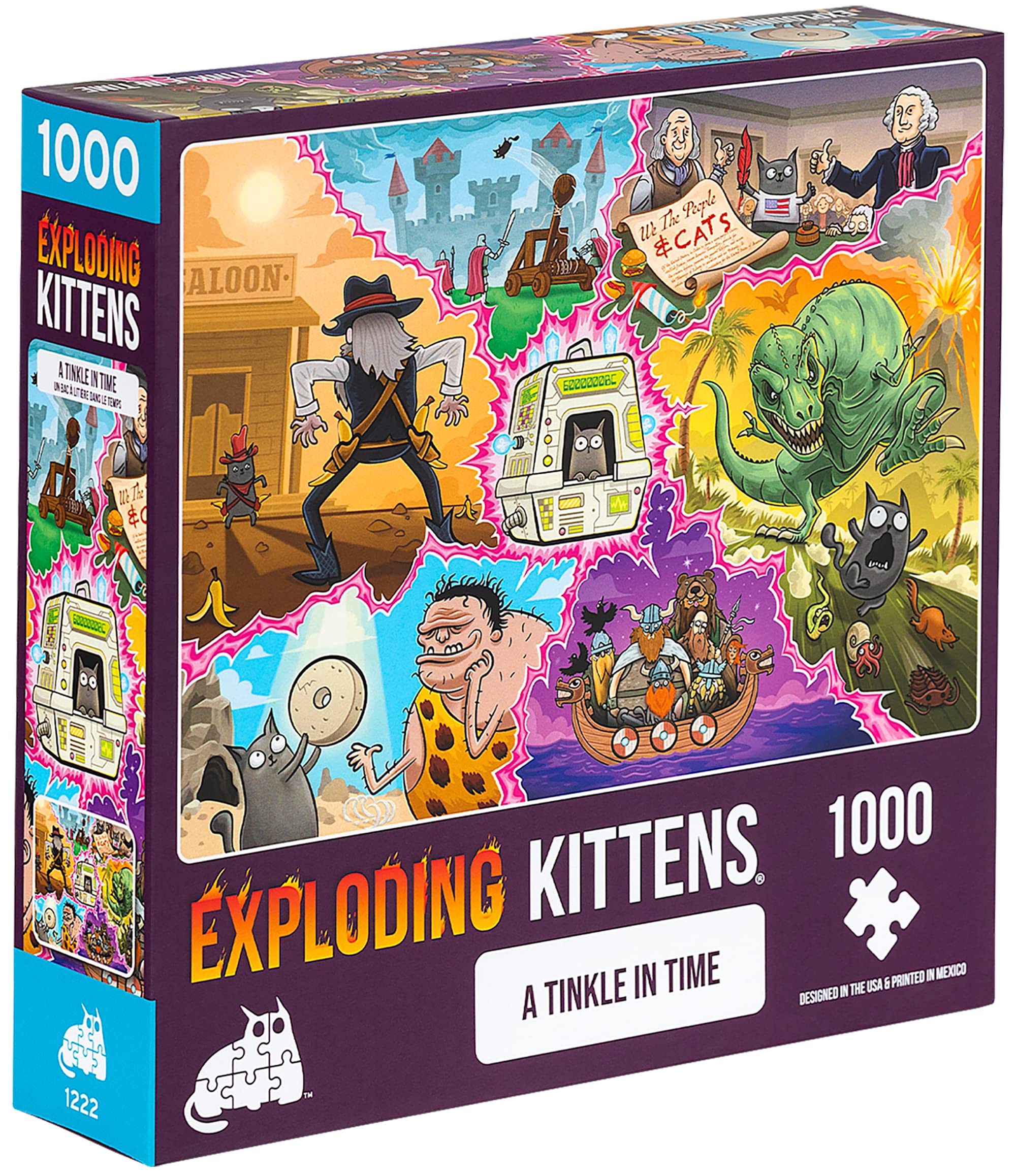 Rompecabezas Exploding Kittens Tinkle In Time (1000 Piezas) - Venta Internacional.