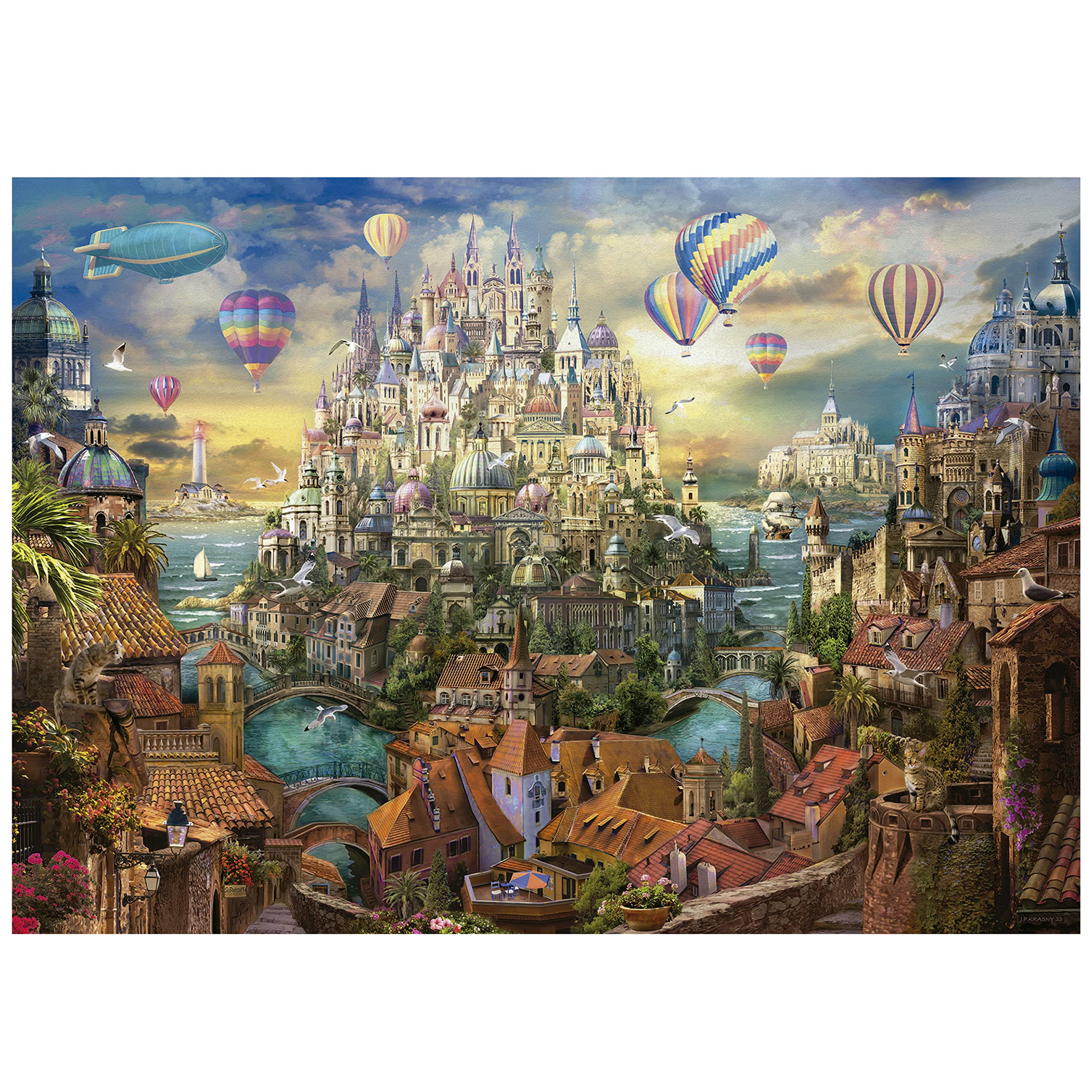 Foto 3 pulgar | Rompecabezas Educa Dreamtown De 8000 Piezas Con Pegamento Para Rompecabezas, 192 X 136 Cm - Venta Internacional.