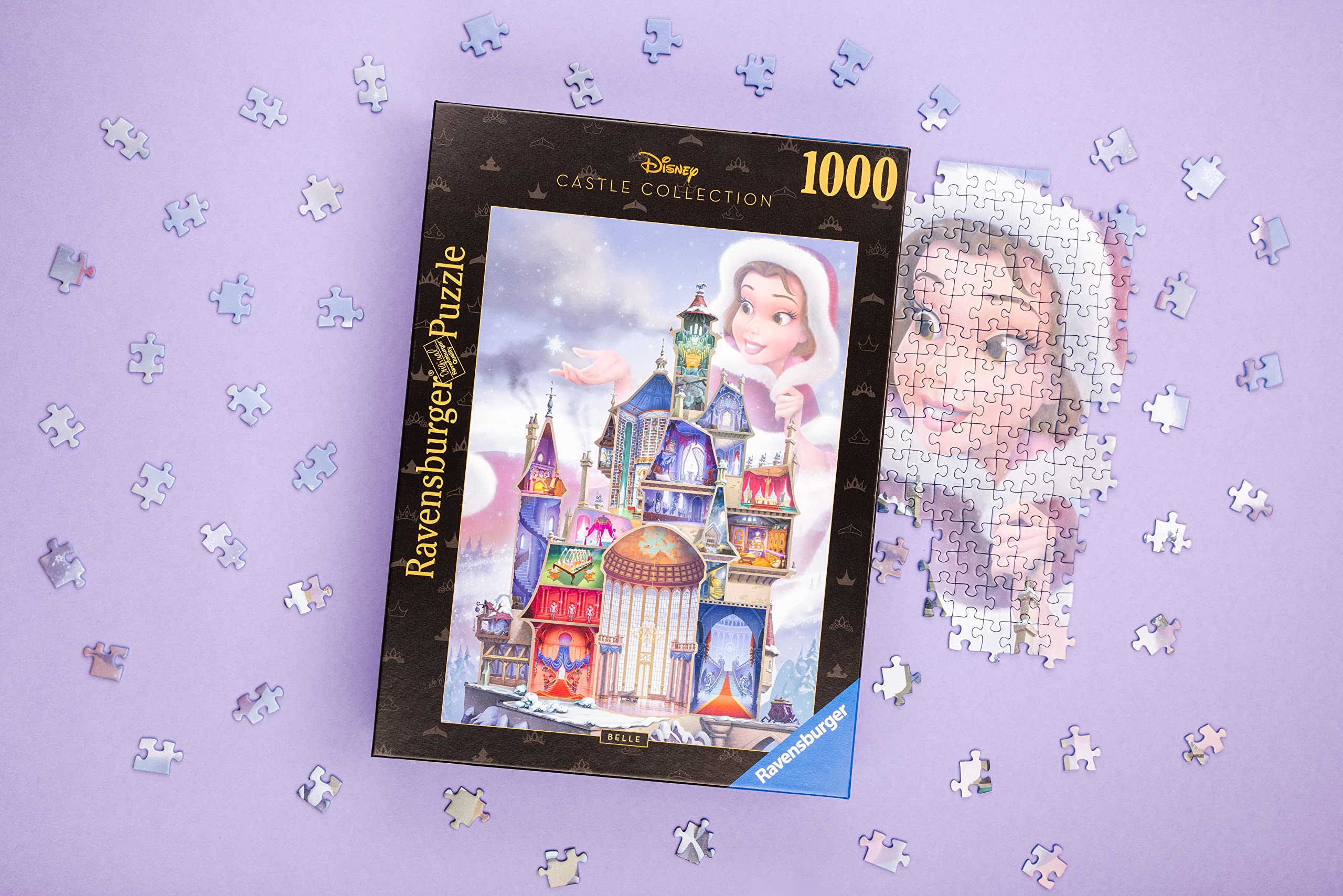 Foto 5 pulgar | Rompecabezas Ravensburger Disney Castle Belle 1000 Piezas - Venta Internacional.