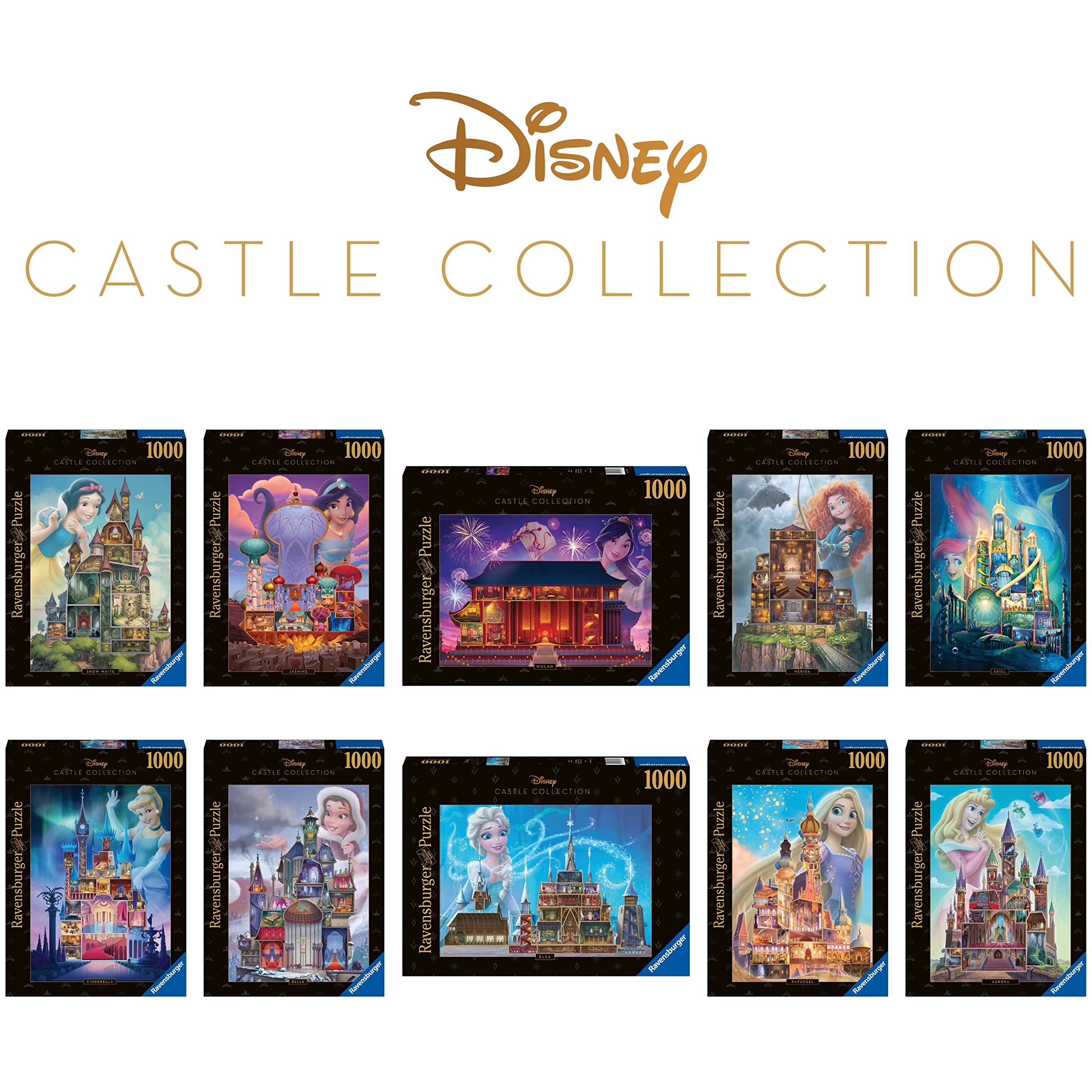 Foto 6 pulgar | Rompecabezas Ravensburger Disney Castle Belle 1000 Piezas - Venta Internacional.