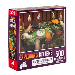 Foto 1 | Rompecabezas Exploding Kittens Cats Jugando A Los Dados, 500 Unidades - Venta Internacional.