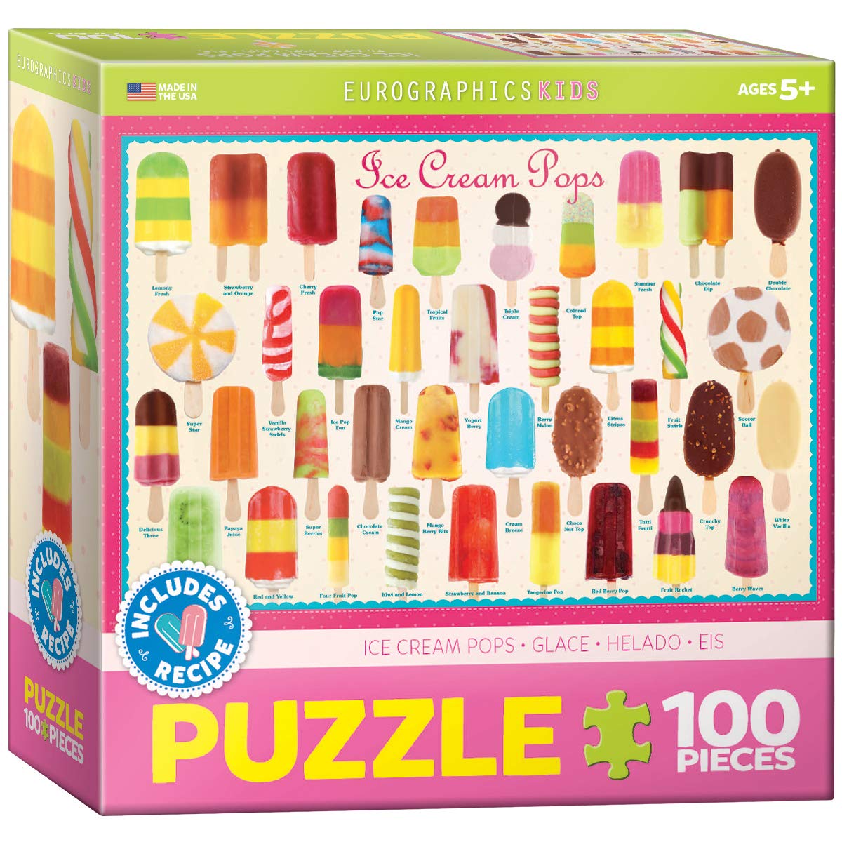 Foto 2 pulgar | Puzzle Eurographics Ice Cream Pops 100 Piezas - Venta Internacional.