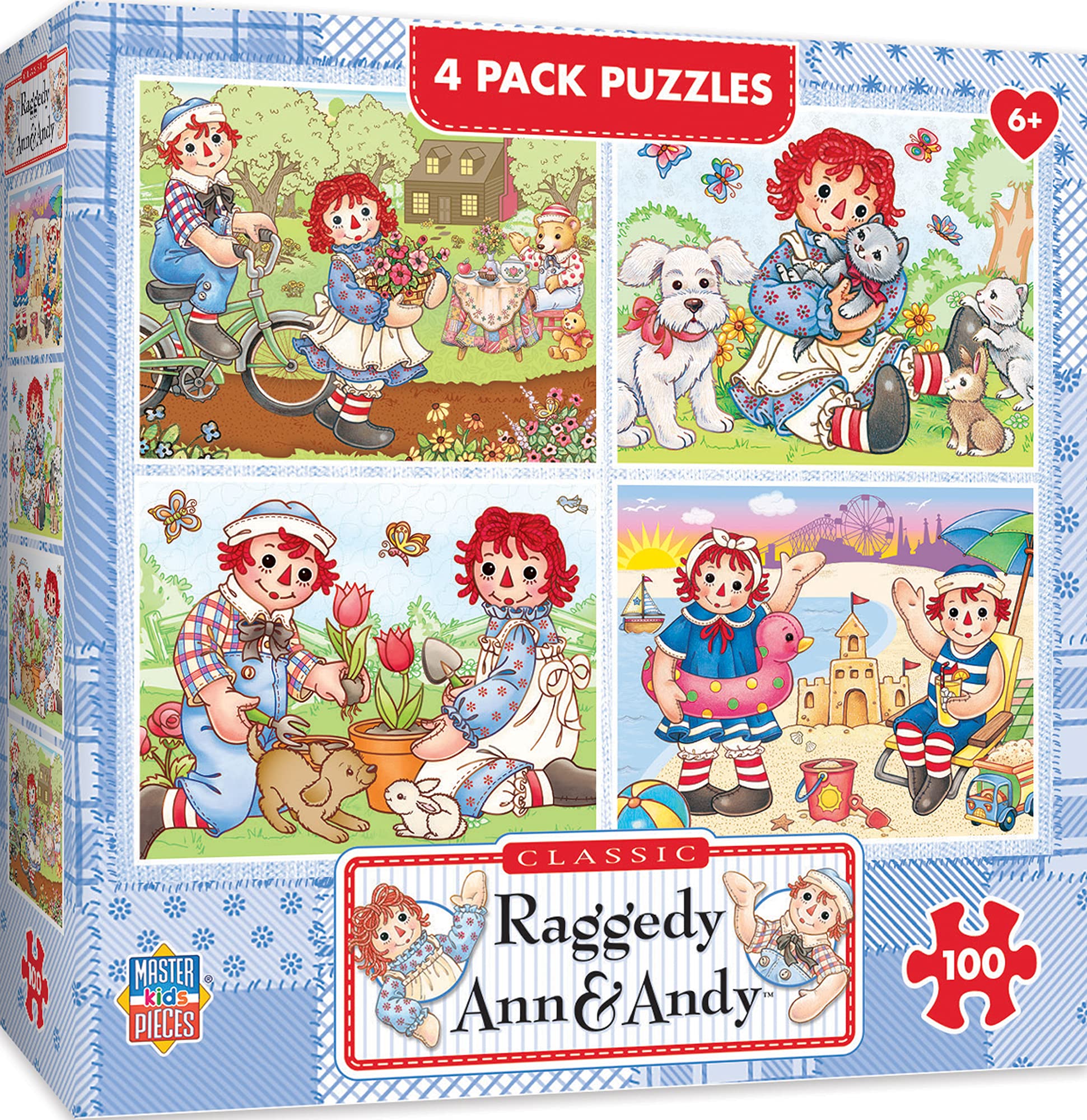 Foto 2 pulgar | Juego De Rompecabezas Masterpieces Raggedy Ann, Paquete De 4 Unidades, 100 Piezas Para Niños - Venta Internacional.