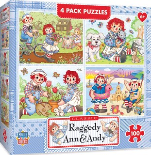 Foto 1 | Juego De Rompecabezas Masterpieces Raggedy Ann, Paquete De 4 Unidades, 100 Piezas Para Niños - Venta Internacional.