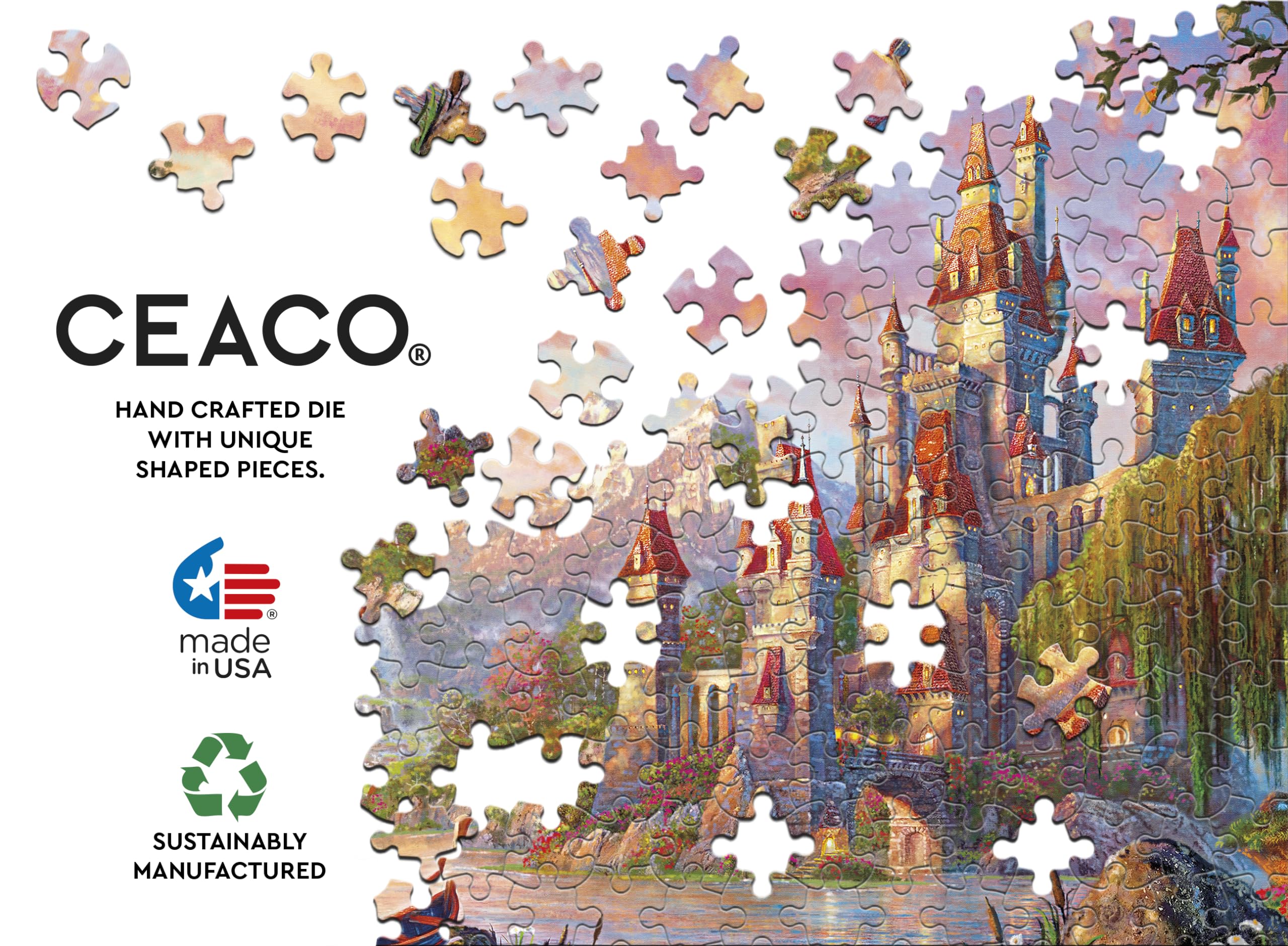 Foto 3 pulgar | Rompecabezas Ceaco Thomas Kinkade Disney La Bella Y La Bestia - Venta Internacional.