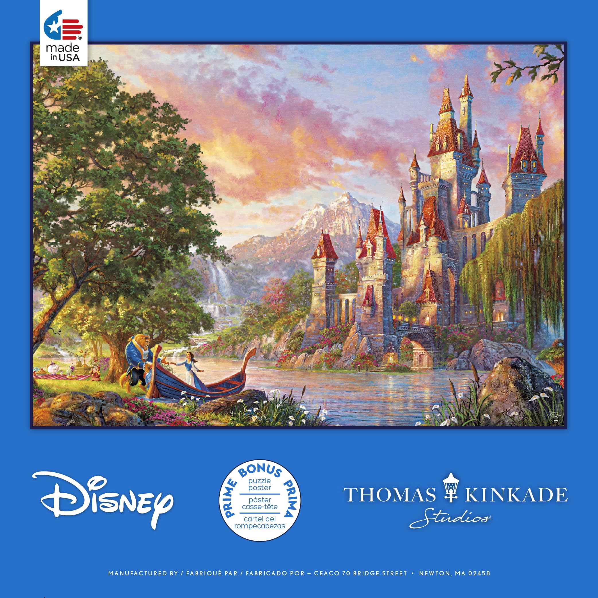 Foto 4 pulgar | Rompecabezas Ceaco Thomas Kinkade Disney La Bella Y La Bestia - Venta Internacional.