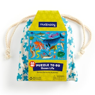 Foto 1 | Puzzle Mudpuppy Ocean Life 36 Piezas Con Bolsa De Tela Para Niños A Partir De 3 Años - Venta Internacional.