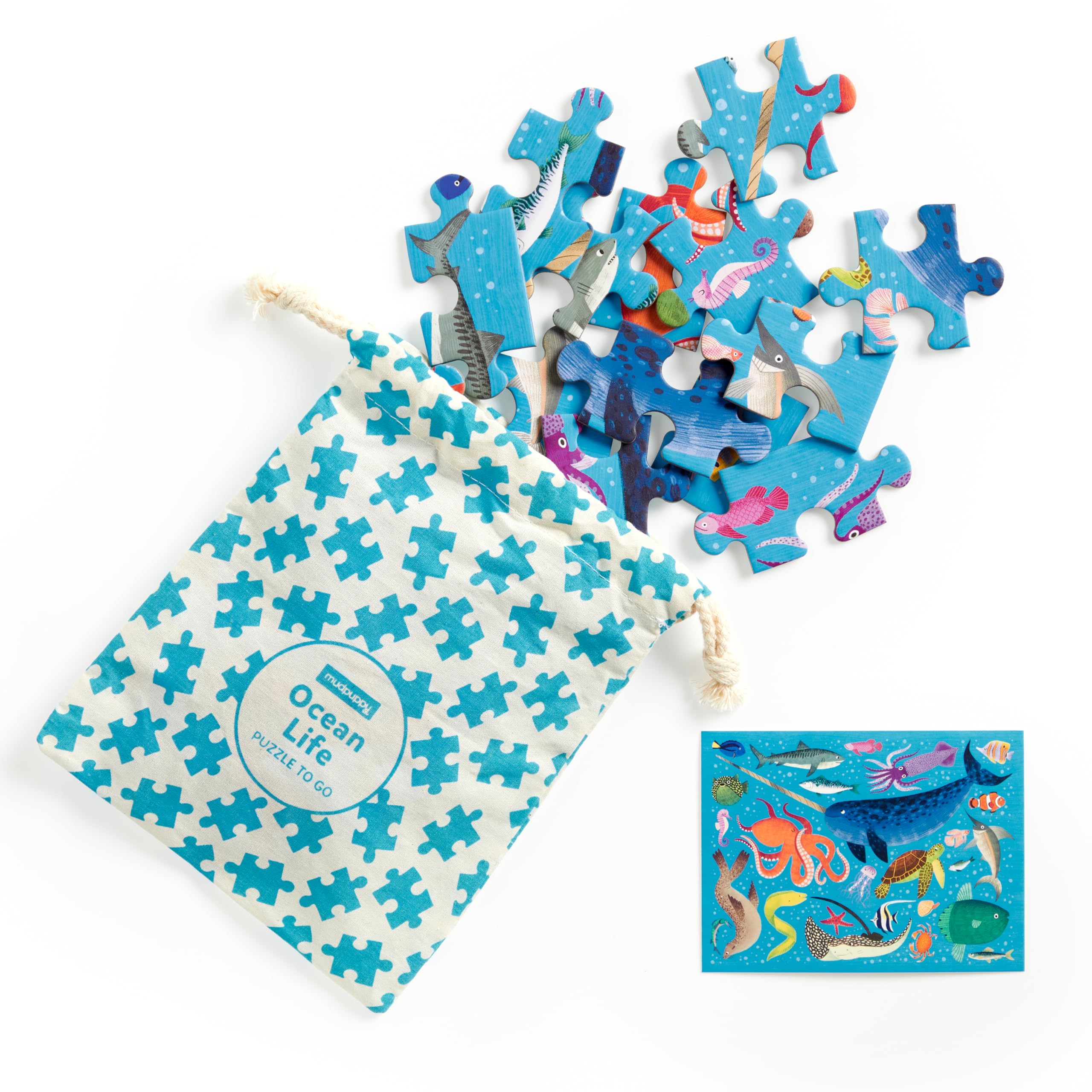 Foto 4 pulgar | Puzzle Mudpuppy Ocean Life 36 Piezas Con Bolsa De Tela Para Niños A Partir De 3 Años - Venta Internacional.