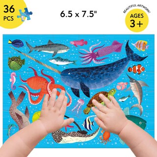 Foto 5 | Puzzle Mudpuppy Ocean Life 36 Piezas Con Bolsa De Tela Para Niños A Partir De 3 Años - Venta Internacional.