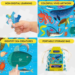 Foto 6 | Puzzle Mudpuppy Ocean Life 36 Piezas Con Bolsa De Tela Para Niños A Partir De 3 Años - Venta Internacional.