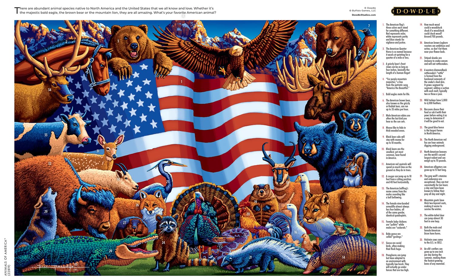 Foto 6 pulgar | Rompecabezas Buffalo Games Animals Of America 300 Piezas - Venta Internacional.