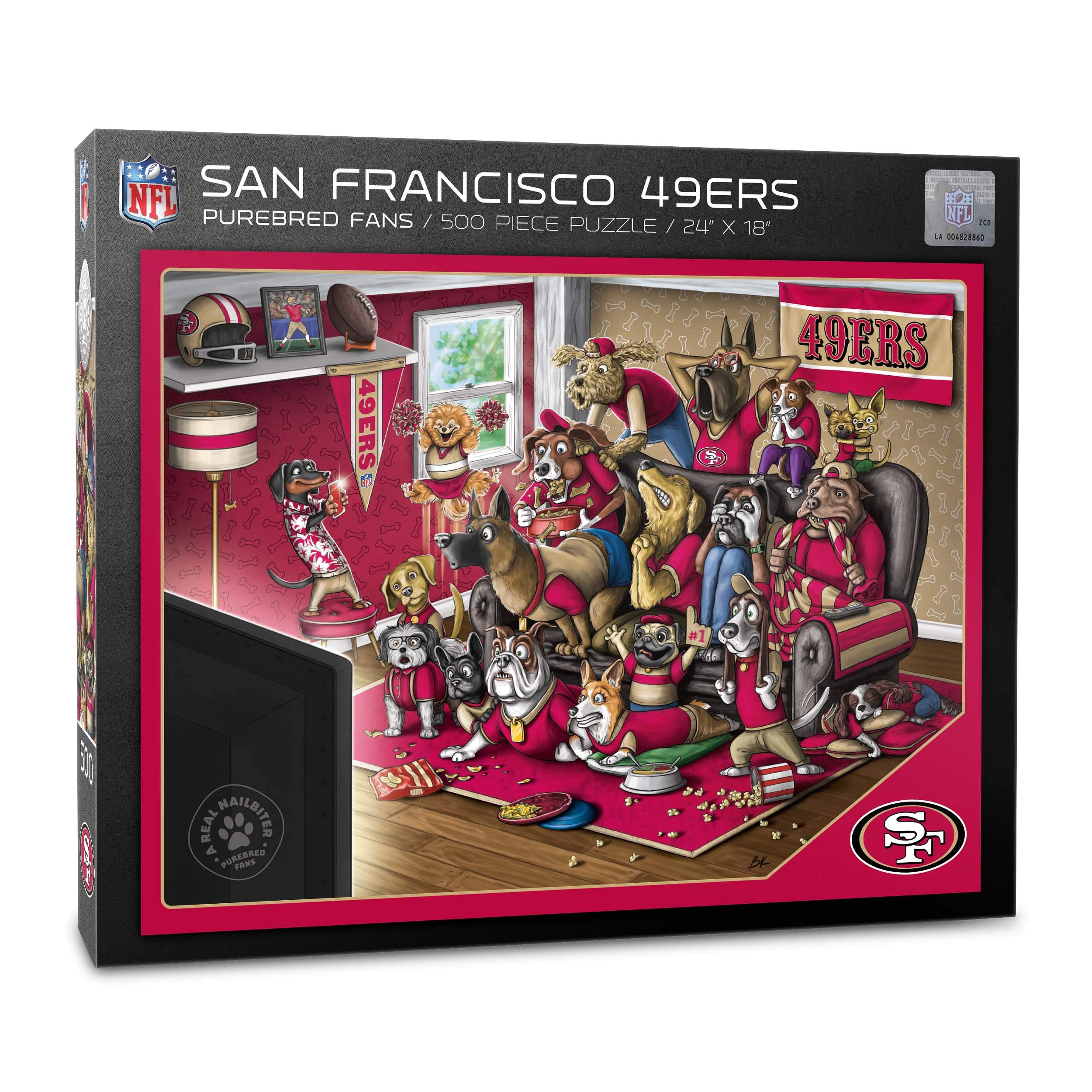 Foto 2 pulgar | Puzzle Youthefan San Francisco 49ers Purebred Fans, 500 Piezas - Venta Internacional.