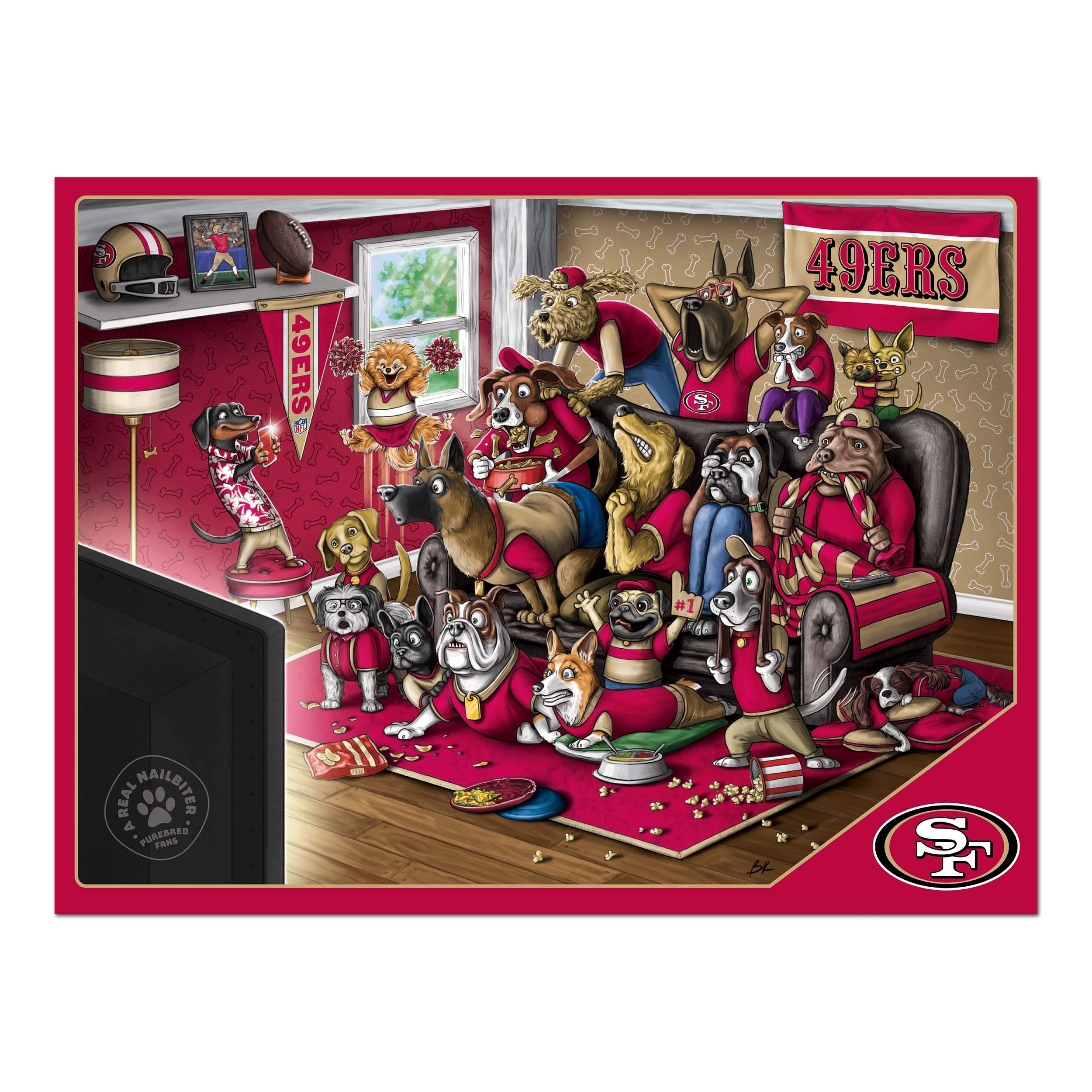 Foto 4 pulgar | Puzzle Youthefan San Francisco 49ers Purebred Fans, 500 Piezas - Venta Internacional.