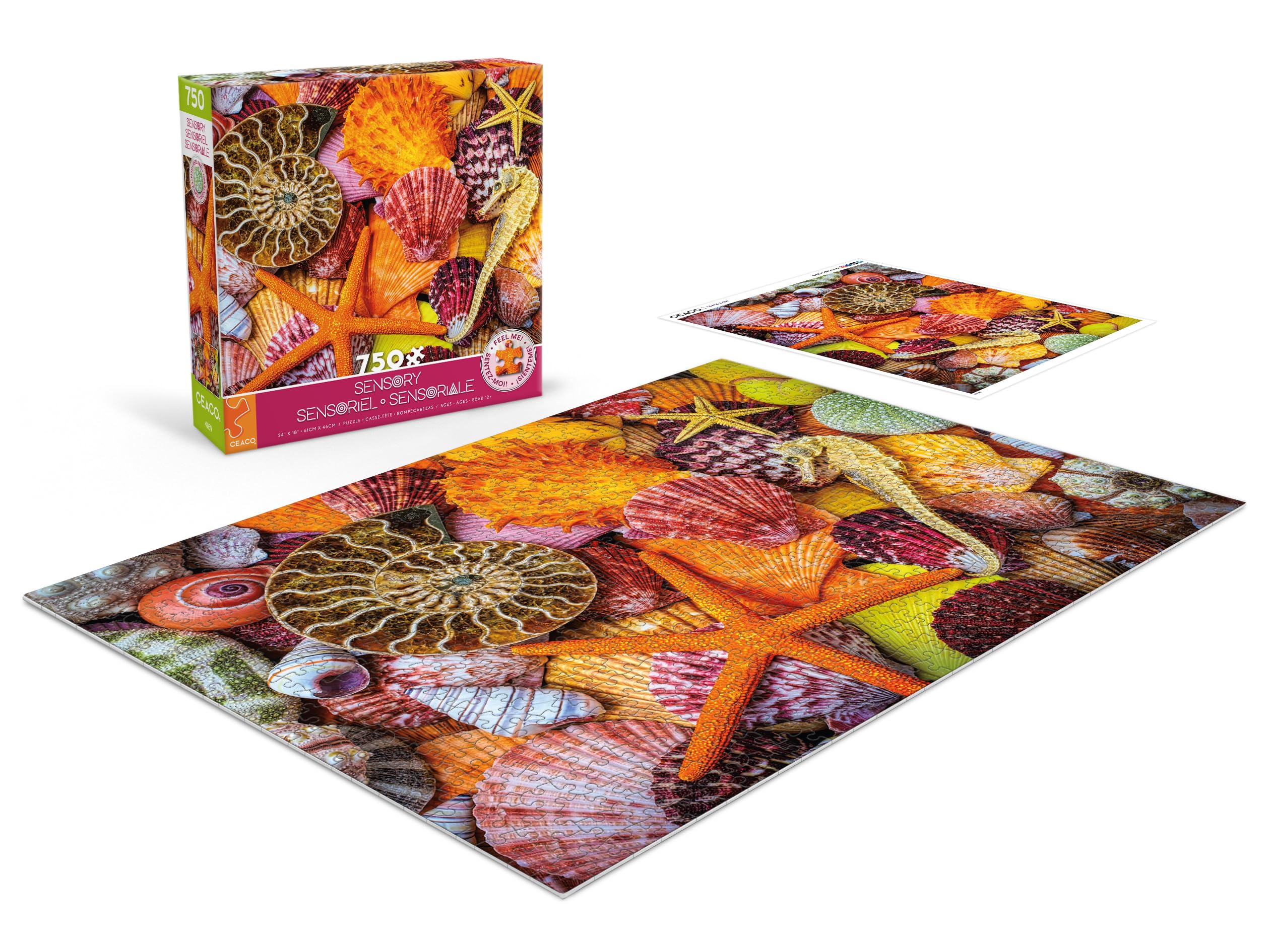 Foto 5 pulgar | Rompecabezas Ceaco Sensory Starfish And Shells 750 Piezas - Venta Internacional.