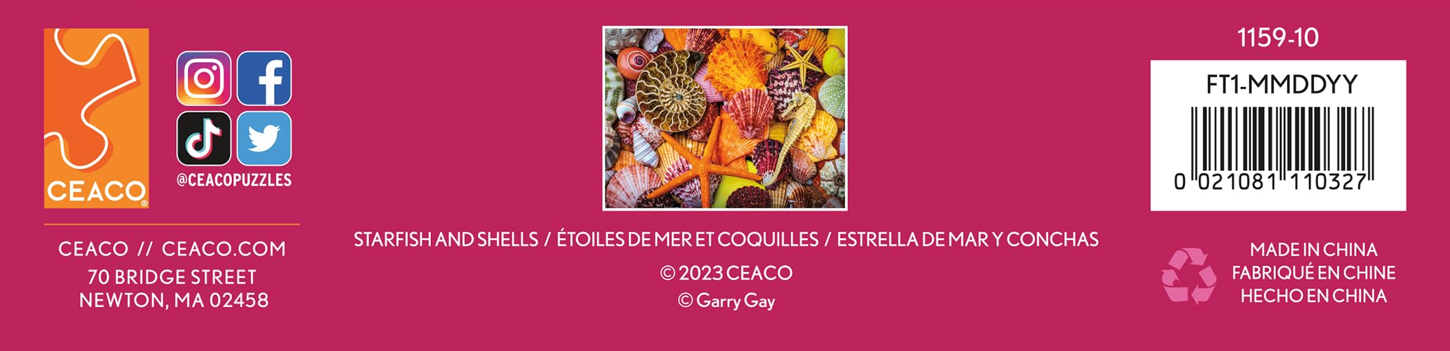 Foto 7 pulgar | Rompecabezas Ceaco Sensory Starfish And Shells 750 Piezas - Venta Internacional.