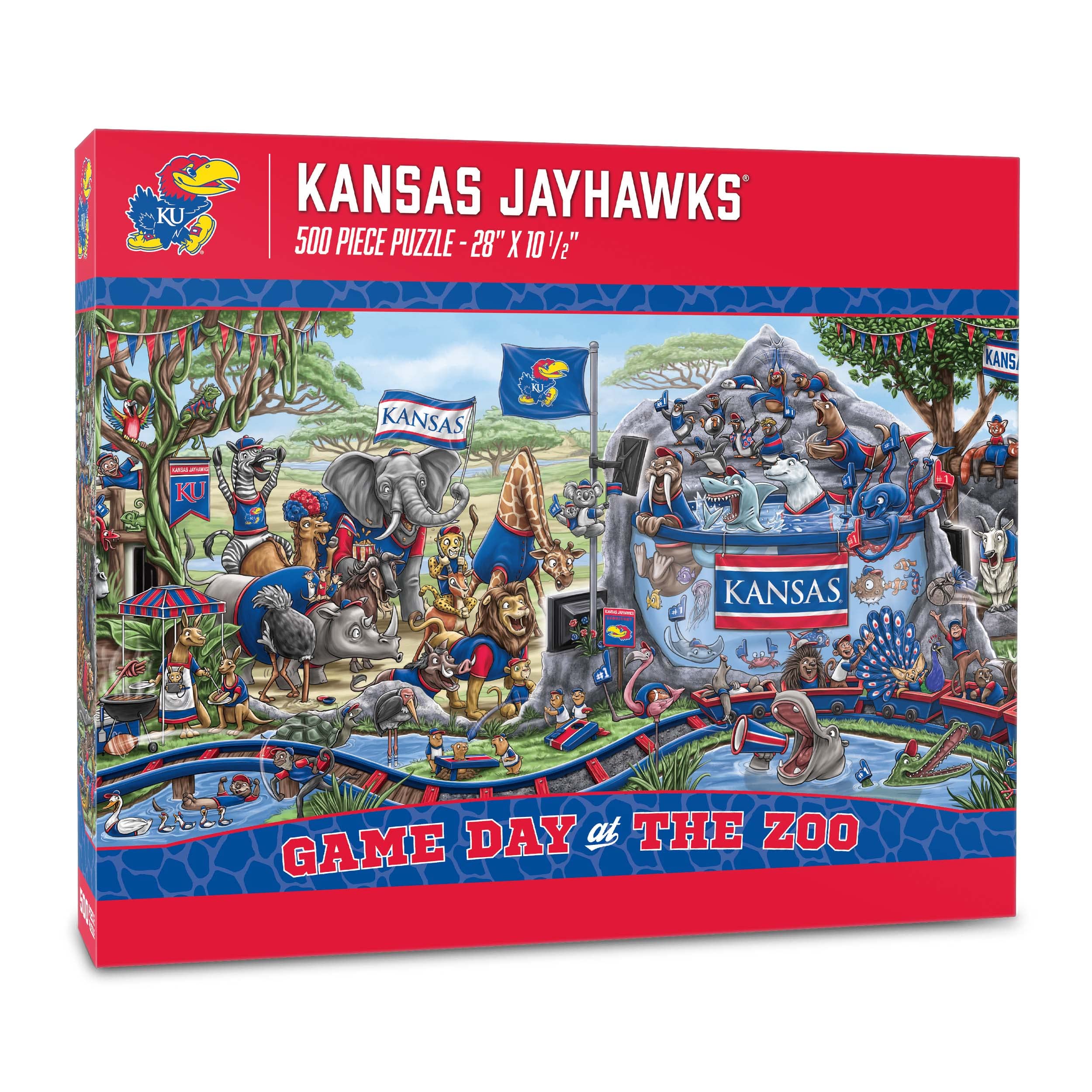 Foto 2 pulgar | Puzzle Youthefan Ncaa Kansas Jayhawks Game Day At The Zoo, 500 Unidades - Venta Internacional.