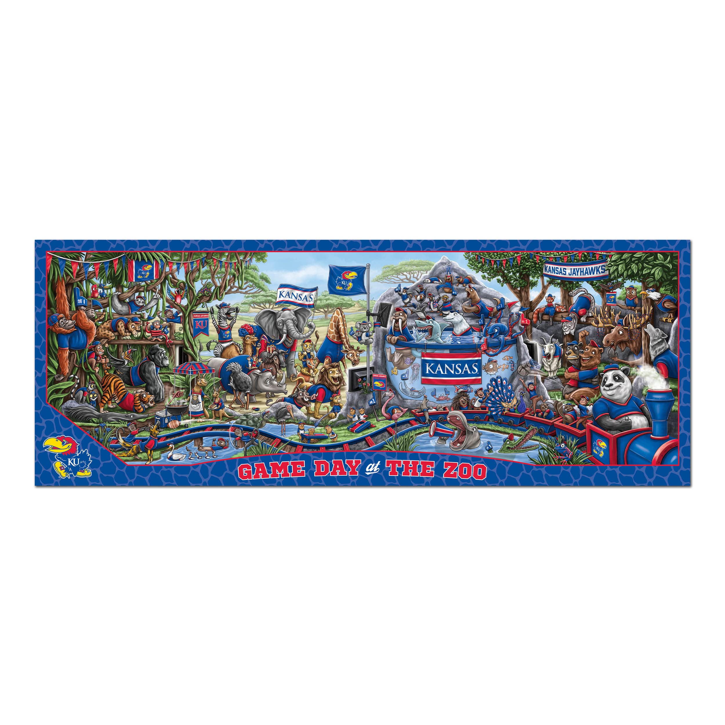 Foto 4 pulgar | Puzzle Youthefan Ncaa Kansas Jayhawks Game Day At The Zoo, 500 Unidades - Venta Internacional.