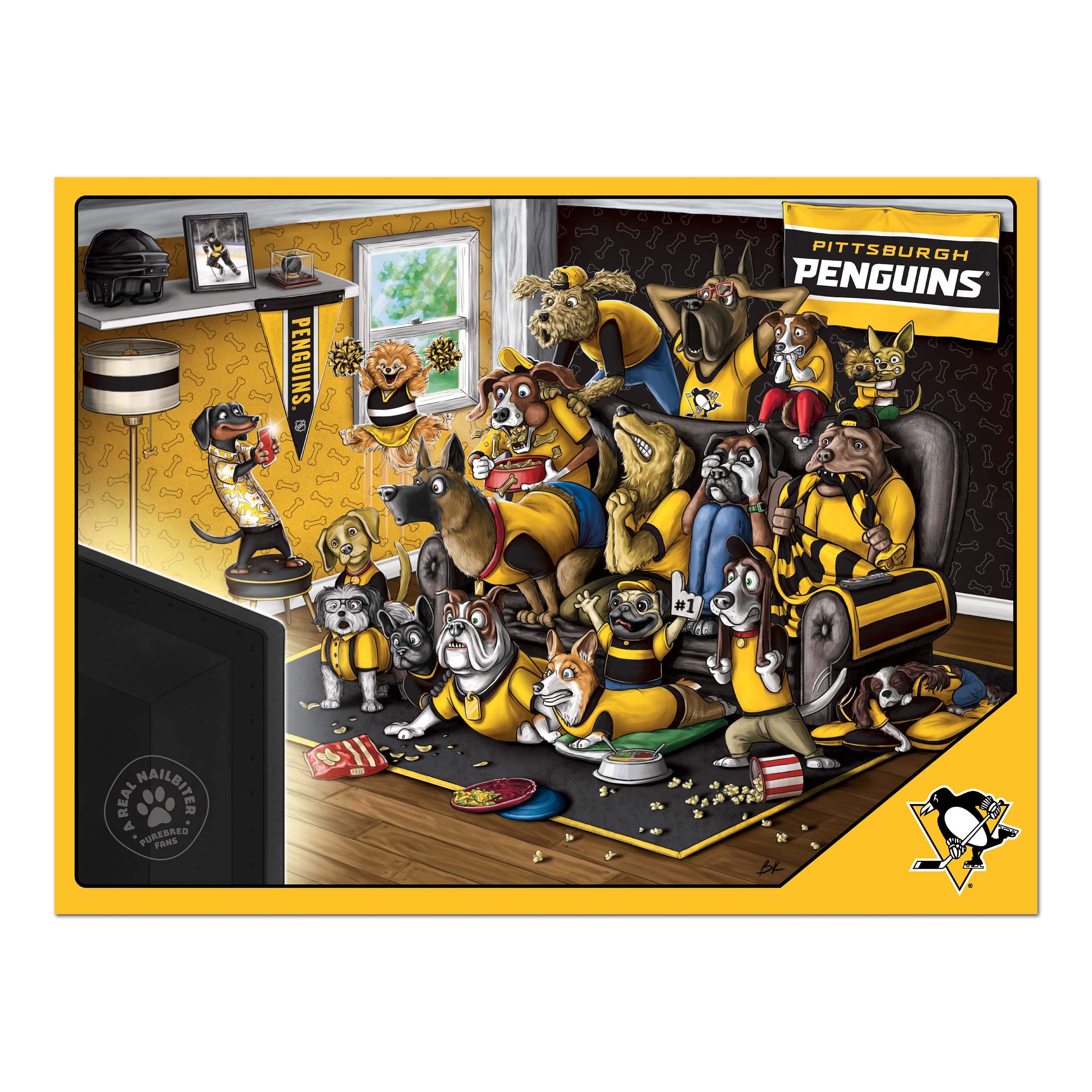 Foto 4 pulgar | Puzzle Youthefan Nhl Pittsburgh Penguins Purebred Fans, 500 Unidades - Venta Internacional.