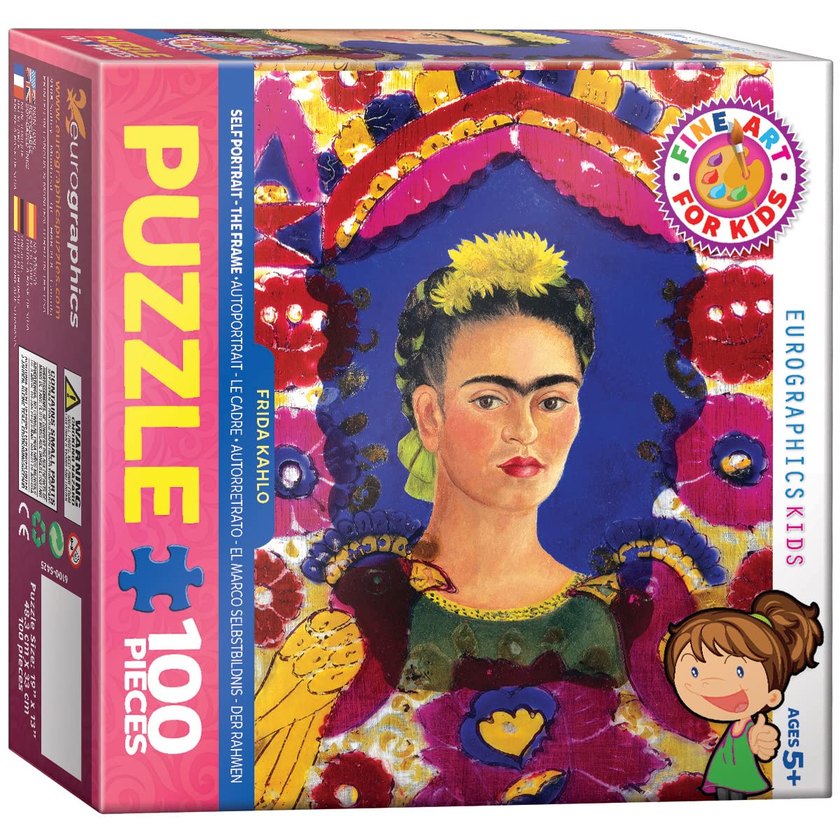 Puzzle Eurographics Autorretrato The Frame Frida Kahlo 100p - Venta Internacional.