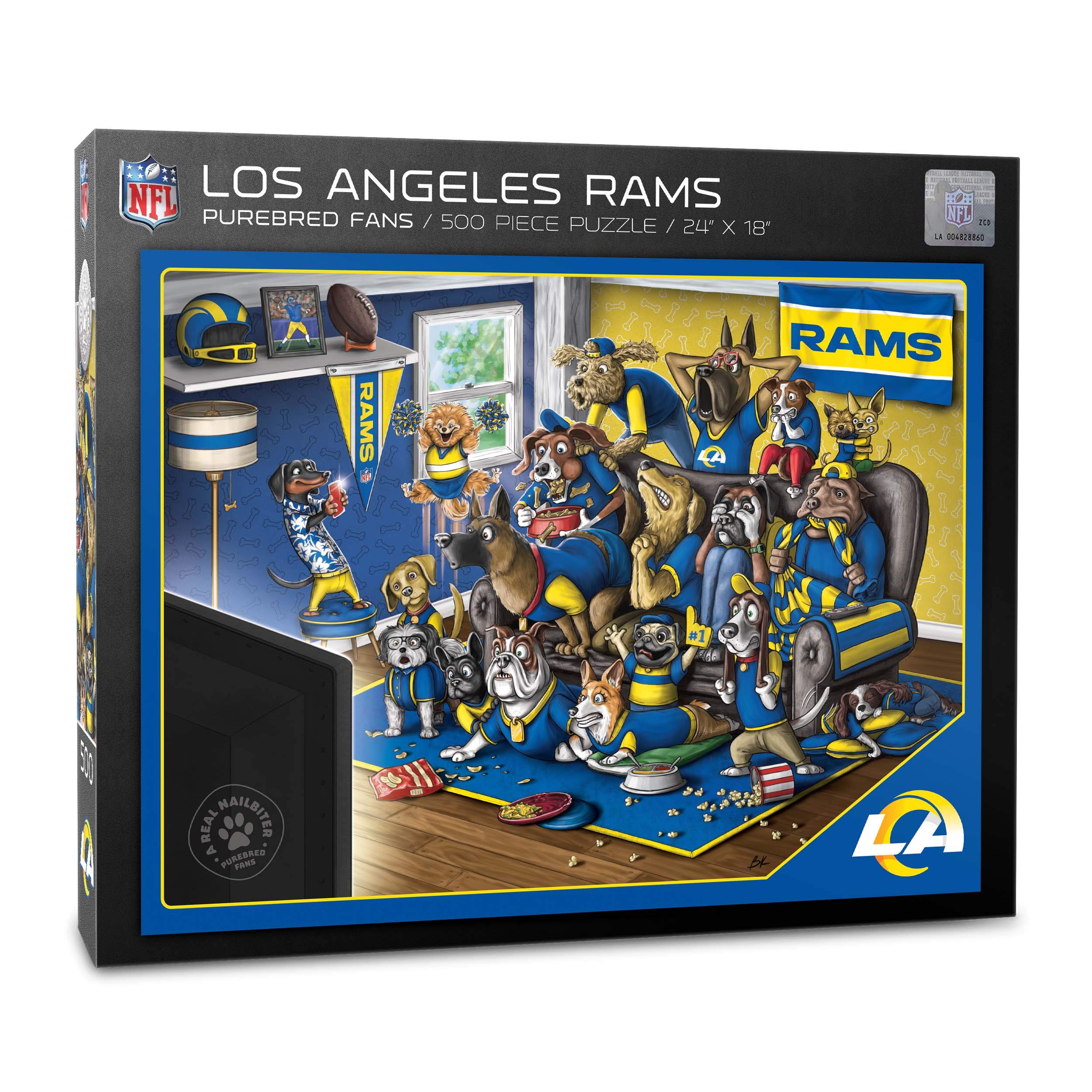 Foto 2 pulgar | Puzzle Youthefan Nfl Los Angeles Rams Purebred Fans, 500 Unidades - Venta Internacional.