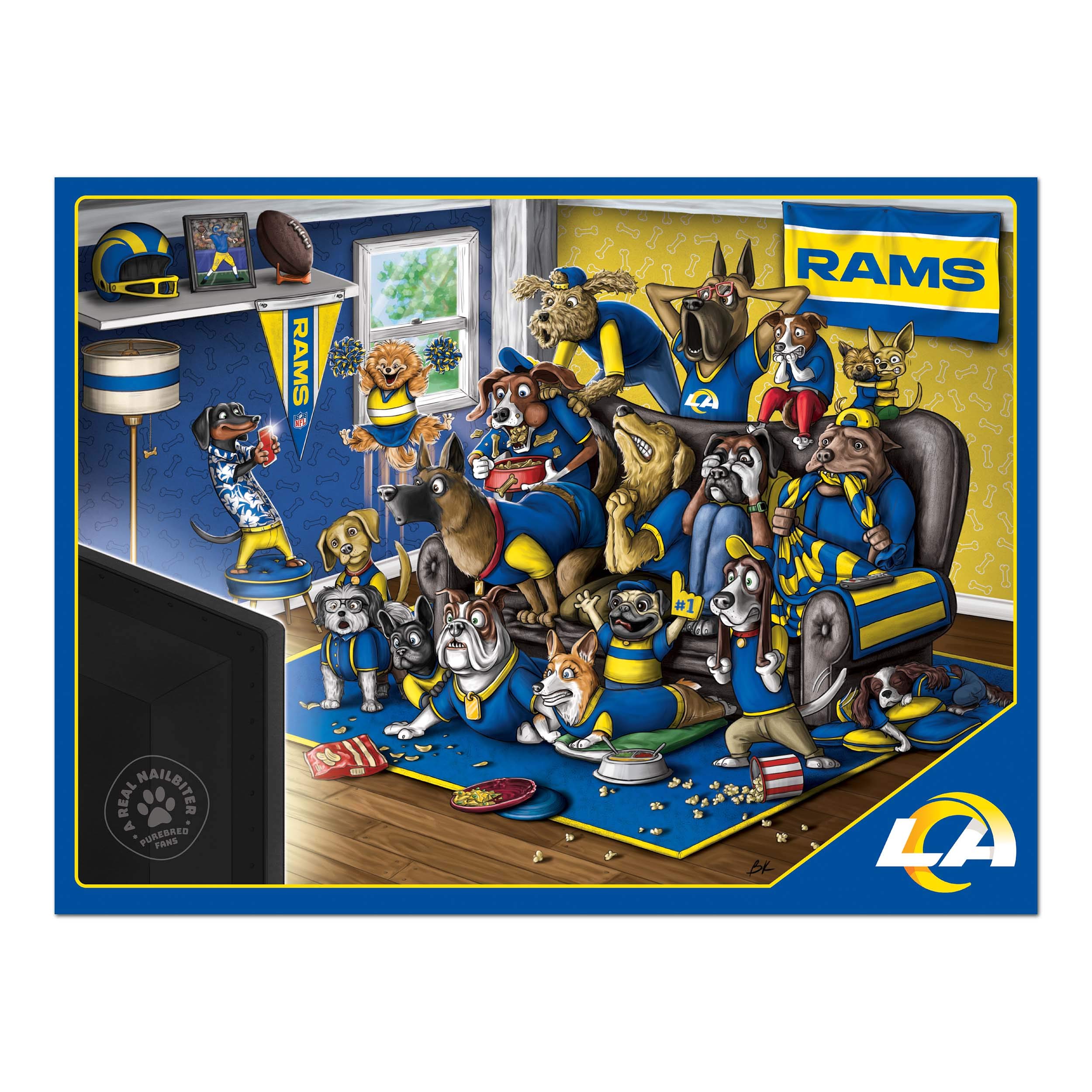 Foto 4 pulgar | Puzzle Youthefan Nfl Los Angeles Rams Purebred Fans, 500 Unidades - Venta Internacional.