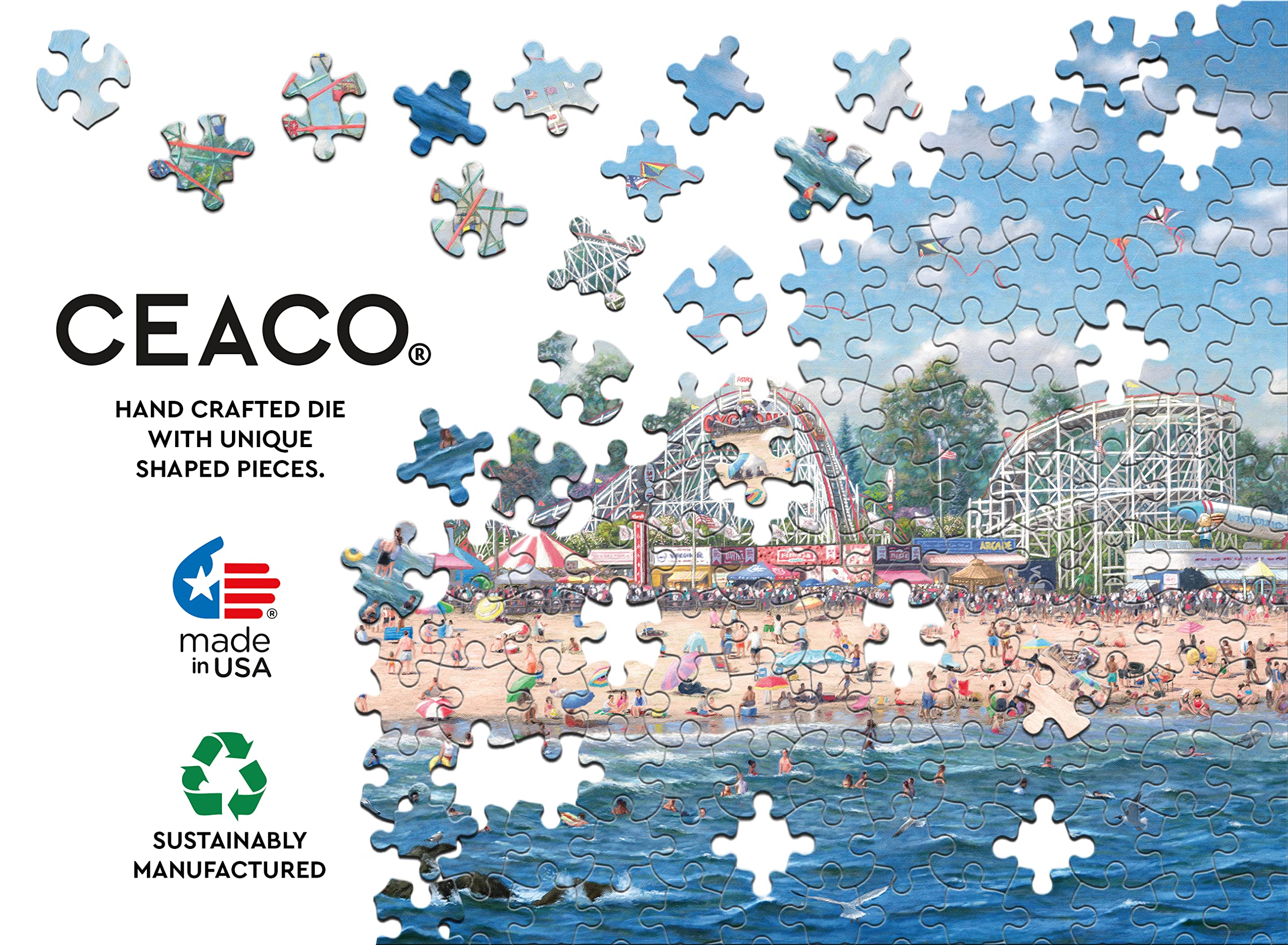 Foto 6 pulgar | Rompecabezas De Ceaco Thomas Kinkade Inspirations Coney Island - Venta Internacional.