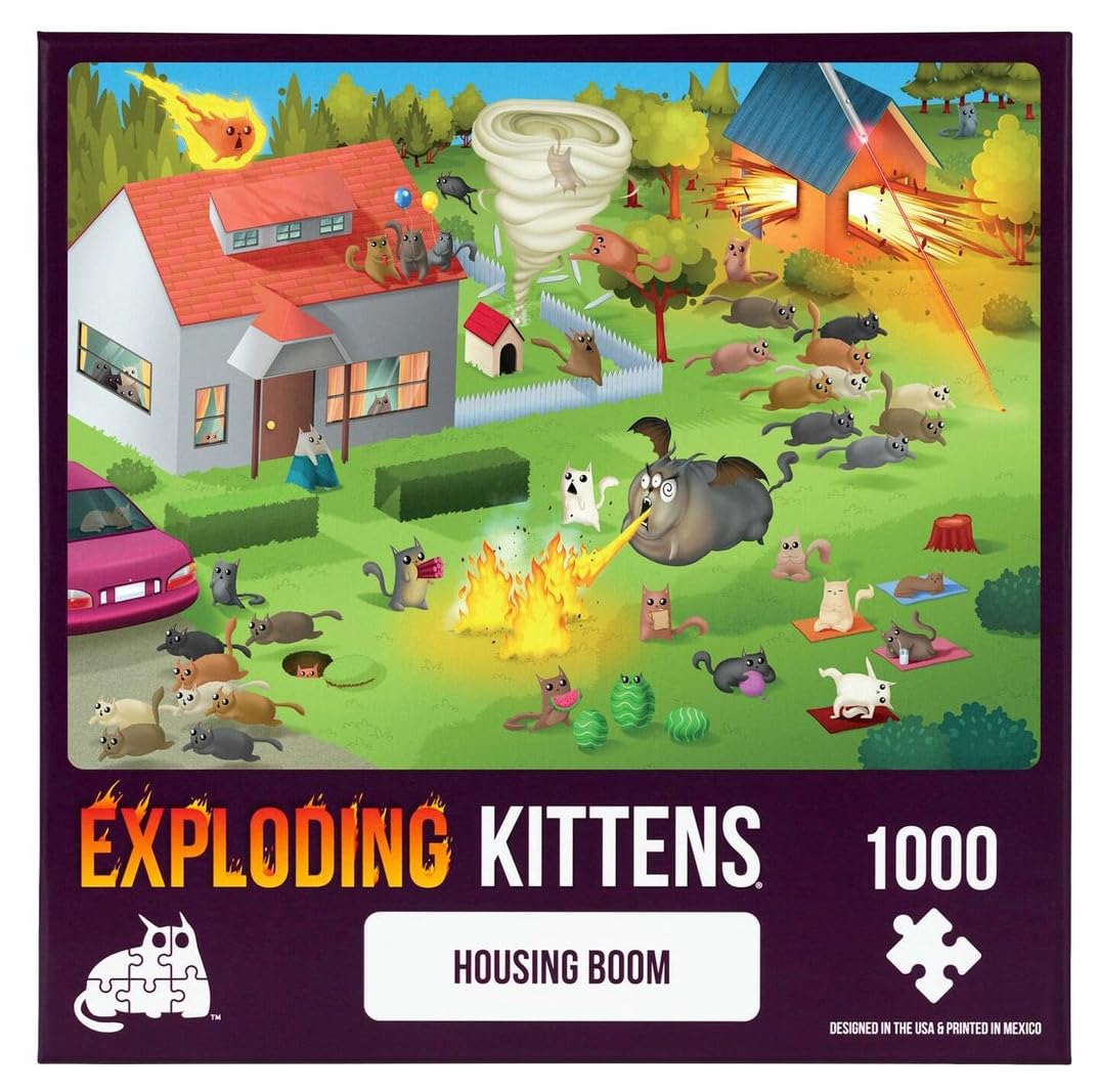 Foto 1 | Puzle Exploding Kittens Housing Boom 1000 Piezas - Venta Internacional.