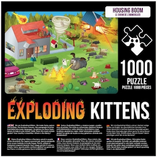 Foto 2 | Puzle Exploding Kittens Housing Boom 1000 Piezas - Venta Internacional.