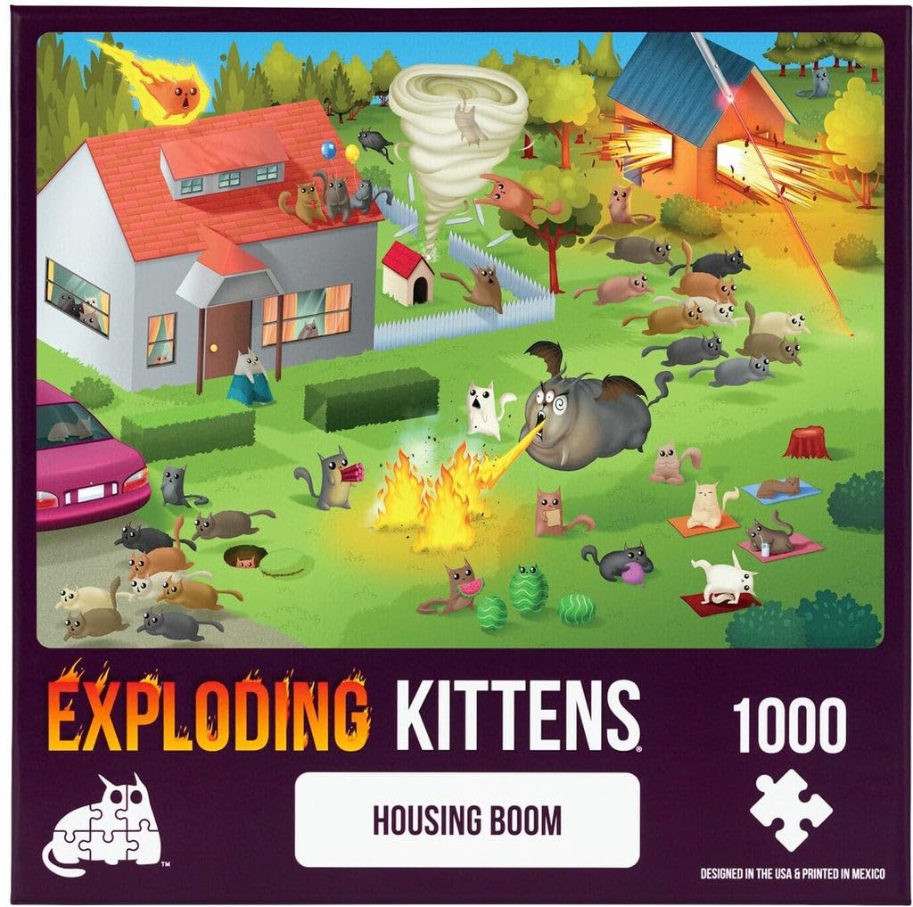 Foto 4 | Puzle Exploding Kittens Housing Boom 1000 Piezas - Venta Internacional.