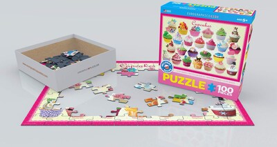 Foto 3 | Puzzle Eurographics Cupcakes De 100 Piezas - Venta Internacional.