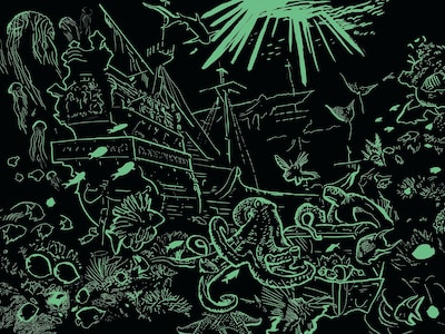 Foto 2 | Rompecabezas Ceaco Undersea Glow De 750 Piezas Con Brillo En La Oscuridad - Venta Internacional.