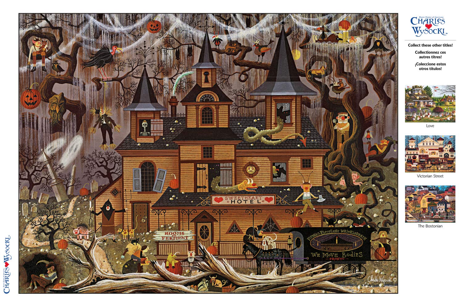 Foto 5 | Rompecabezas Buffalo Games Trick Or Treat Hotel 1000 Piezas - Venta Internacional.