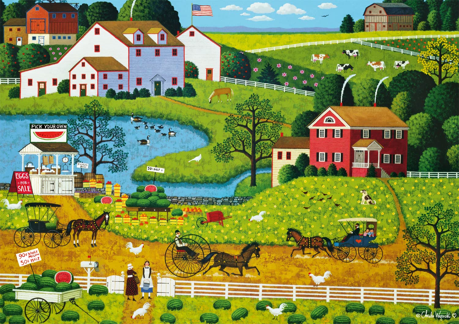 Rompecabezas Buffalo Games Charles Wysocki 500 Piezas - Venta Internacional.