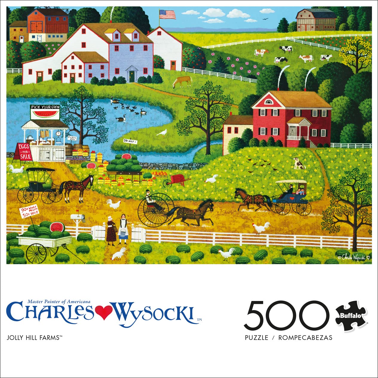 Foto 2 | Rompecabezas Buffalo Games Charles Wysocki 500 Piezas - Venta Internacional.