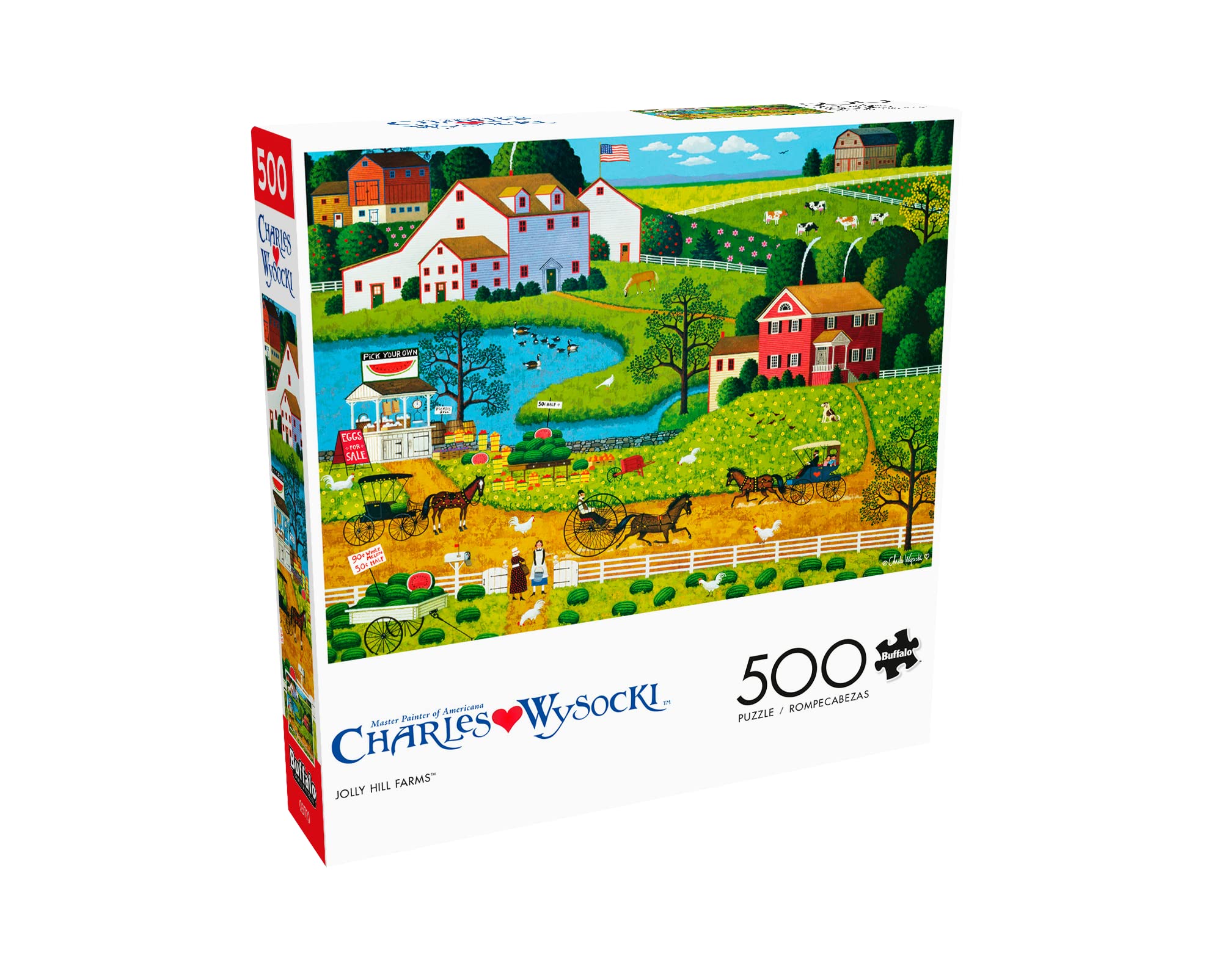 Foto 3 | Rompecabezas Buffalo Games Charles Wysocki 500 Piezas - Venta Internacional.