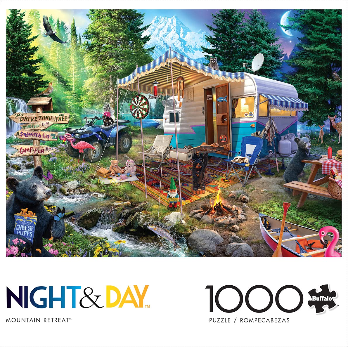 Foto 2 | Rompecabezas Buffalo Games Mountain Retreat 1000 Piezas - Venta Internacional.