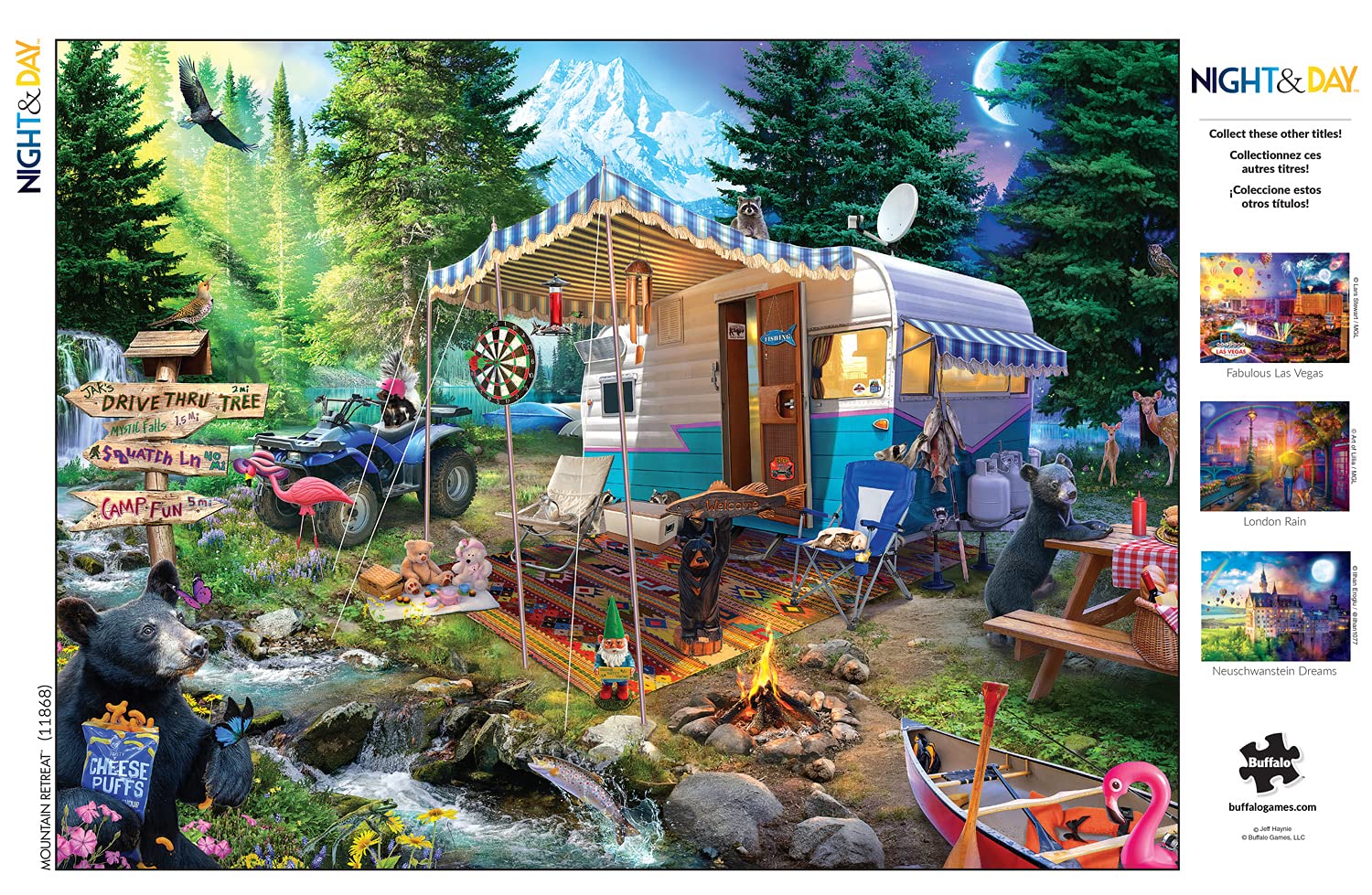 Foto 5 | Rompecabezas Buffalo Games Mountain Retreat 1000 Piezas - Venta Internacional.