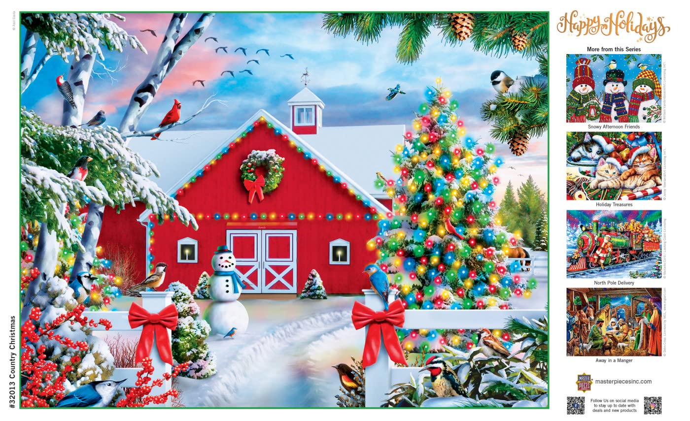 Foto 5 pulgar | Rompecabezas Masterpieces Country Christmas 300 Piezas - Venta Internacional.